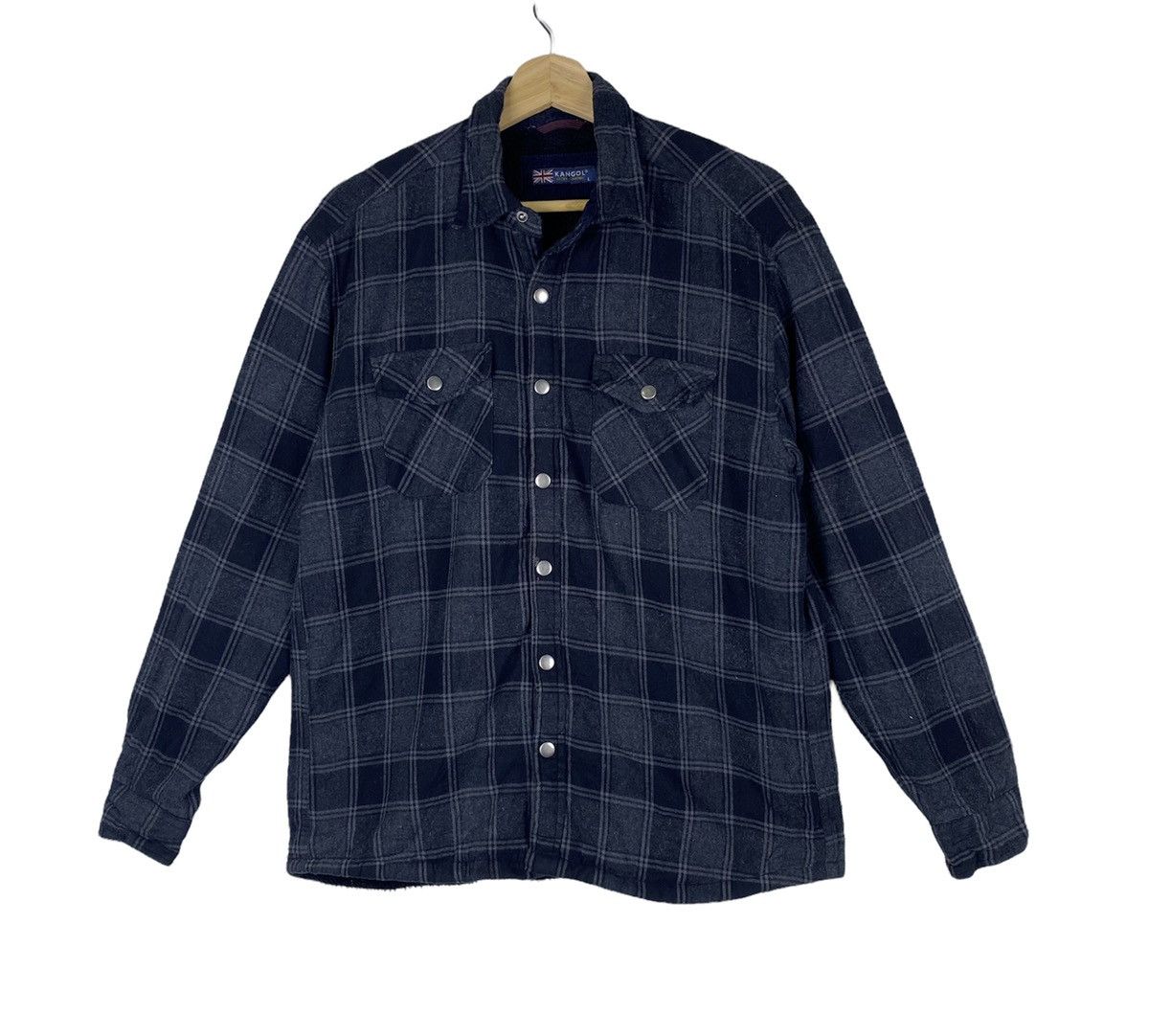 Flannel OFFER 🔥 Vintage Checkered Flannel Sherpa By Kangol Size US L / EU 52-54 / 3 - 1 Thumbnail