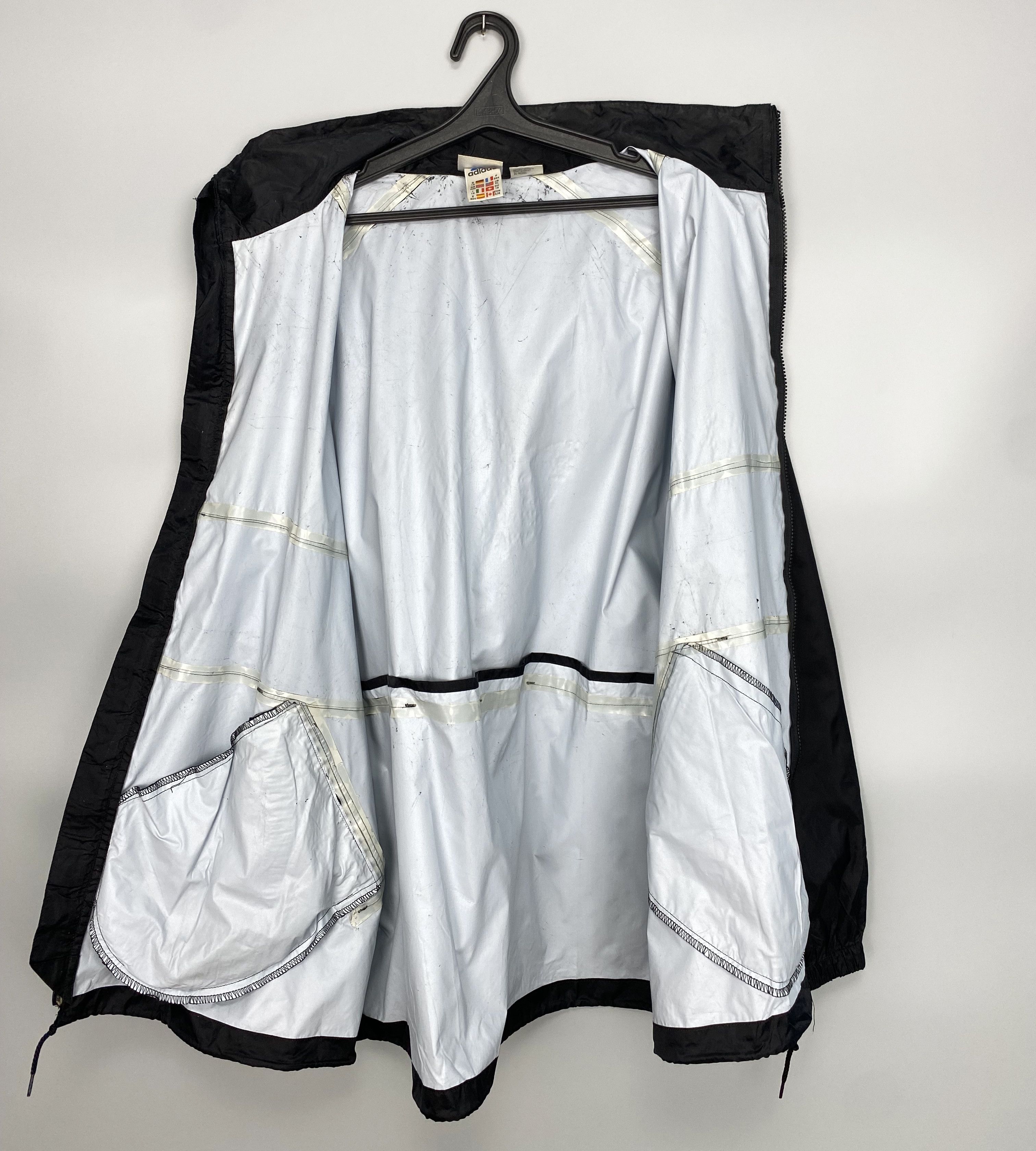 Adidas Vintage ADIDAS Big Logo Membrane Long Black Jacket Size US XL / EU 56 / 4 - 9 Thumbnail