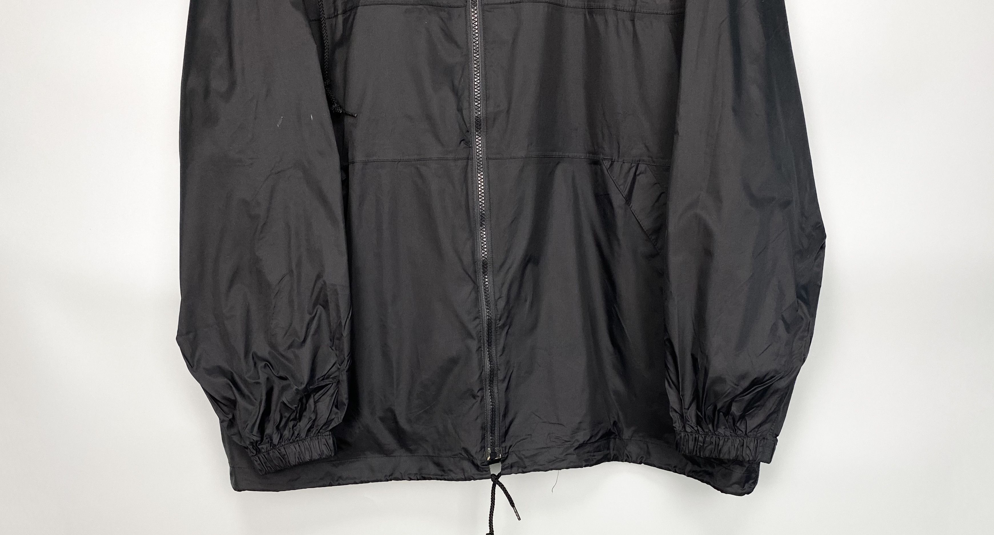 Adidas Vintage ADIDAS Big Logo Membrane Long Black Jacket Size US XL / EU 56 / 4 - 8 Thumbnail