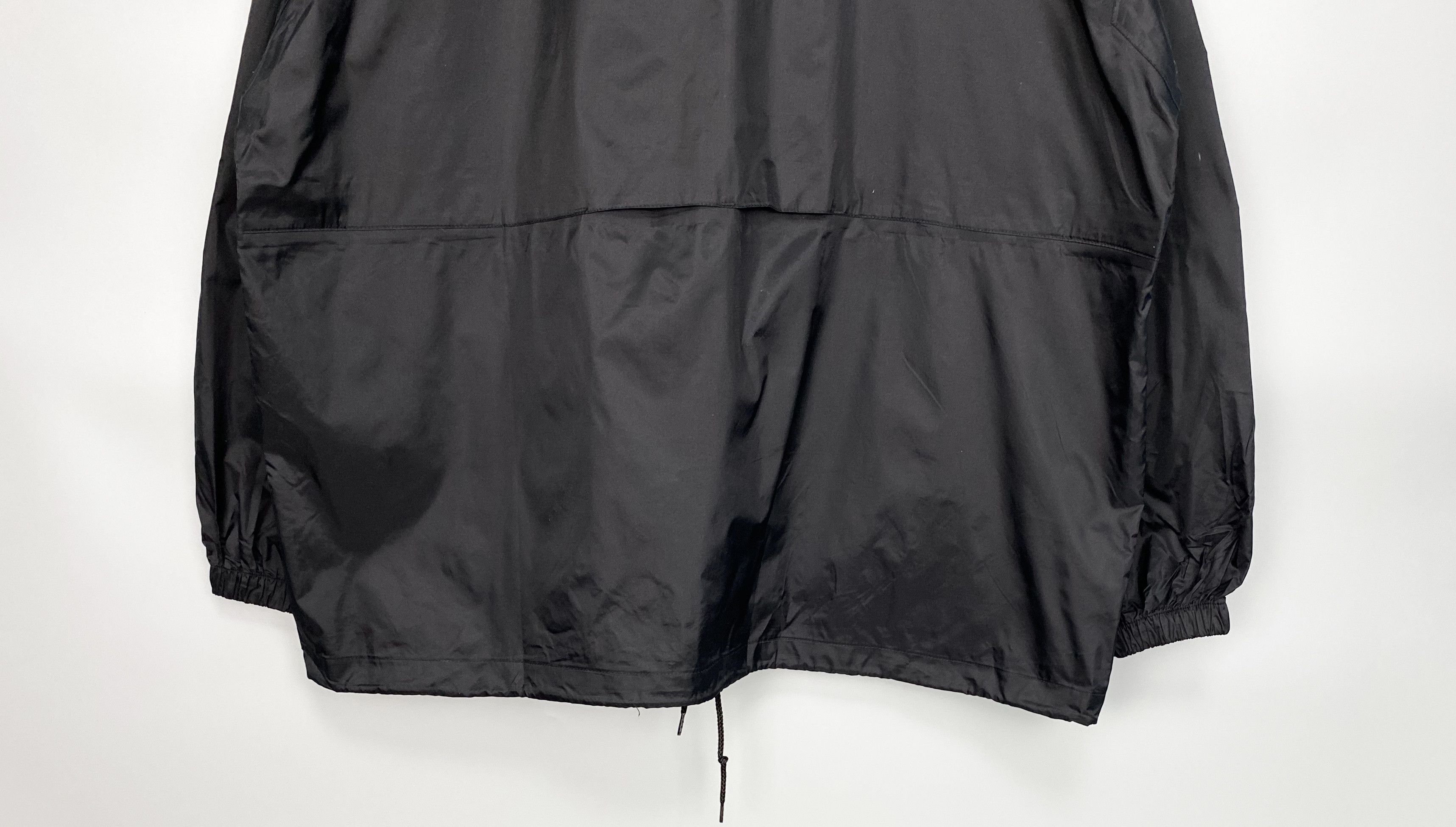Adidas Vintage ADIDAS Big Logo Membrane Long Black Jacket Size US XL / EU 56 / 4 - 4 Thumbnail