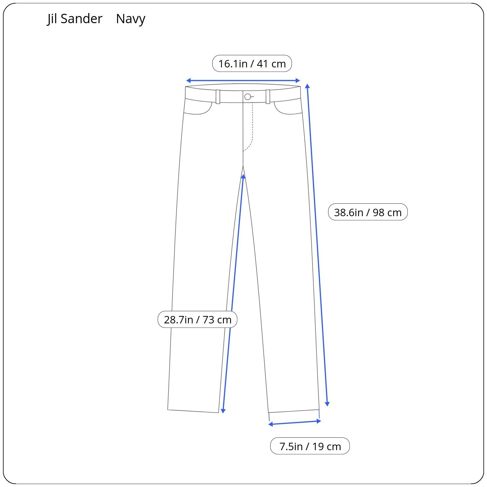 Jil Sander ⚡️QUICK SALE⚡️2010's Jil Sander Navy Pants Trousers Size 28" / US 6 / IT 42 - 7 Thumbnail