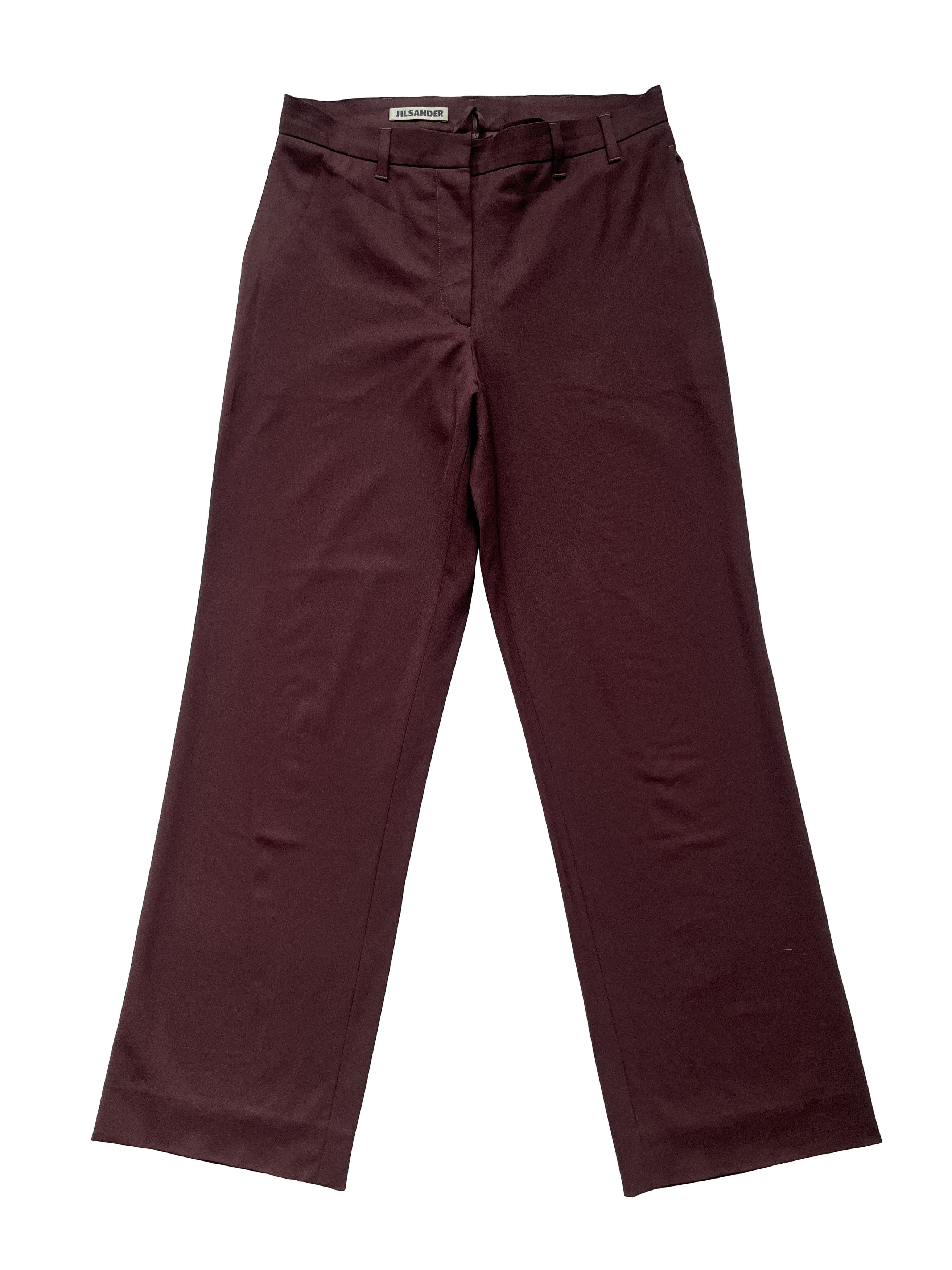 image of 1990's Jil Sander Burgundy Pants Trousers, Women's (Size 28)