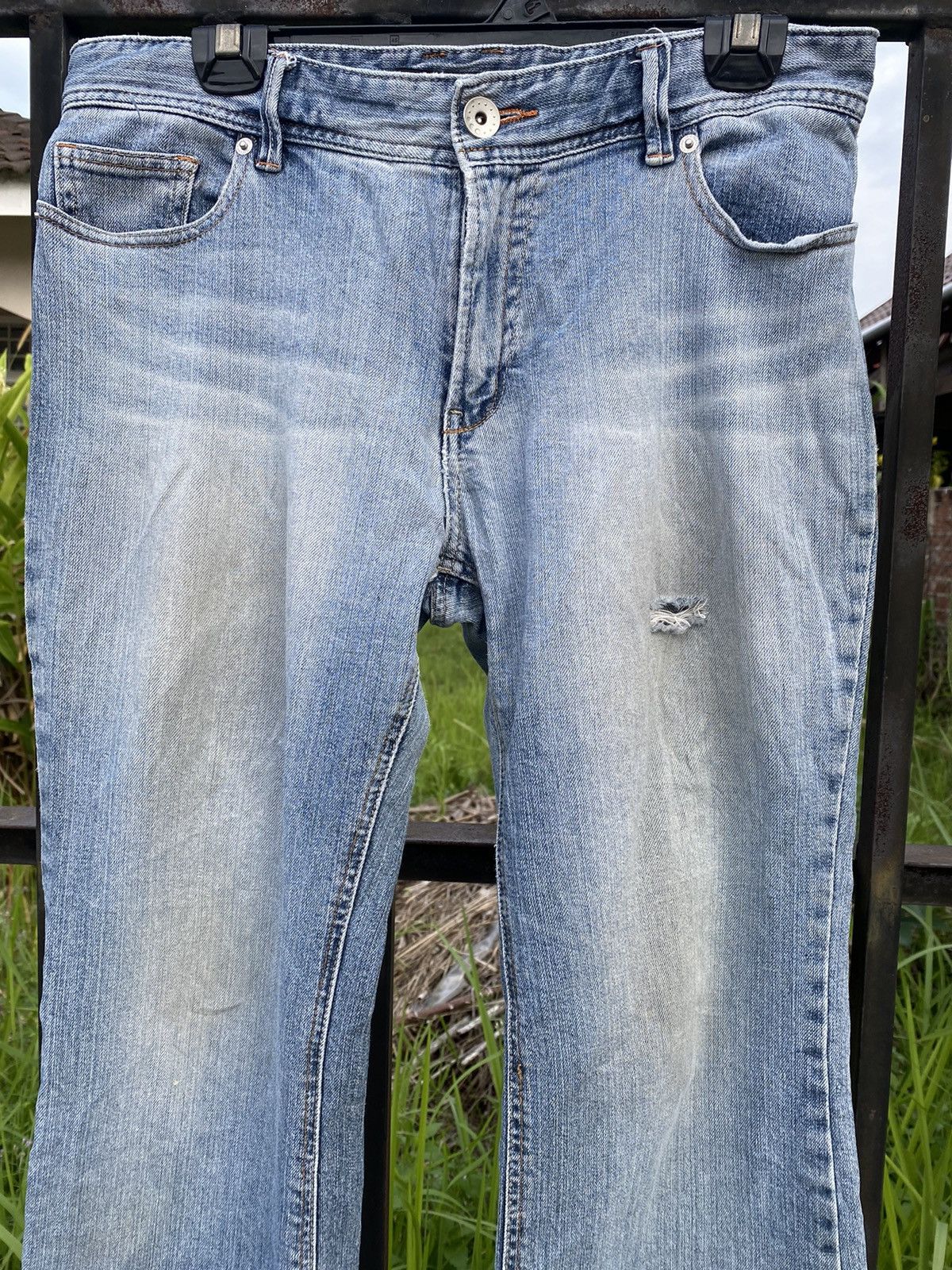 Japanese Brand OFFER 🔥 Vintage Compass Tight Boot Cut Denim Jeans Size US 32 / EU 48 - 2 Thumbnail