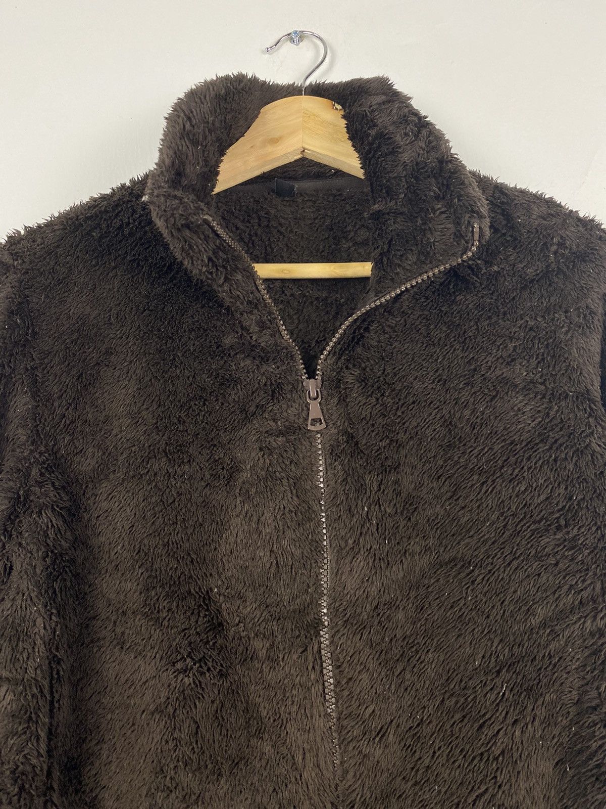 Japanese Brand STEAL 🔥 Vintage Fleece Sweater Deep Pile Jacket By Uniqlo Size L / US 10 / IT 46 - 3 Thumbnail