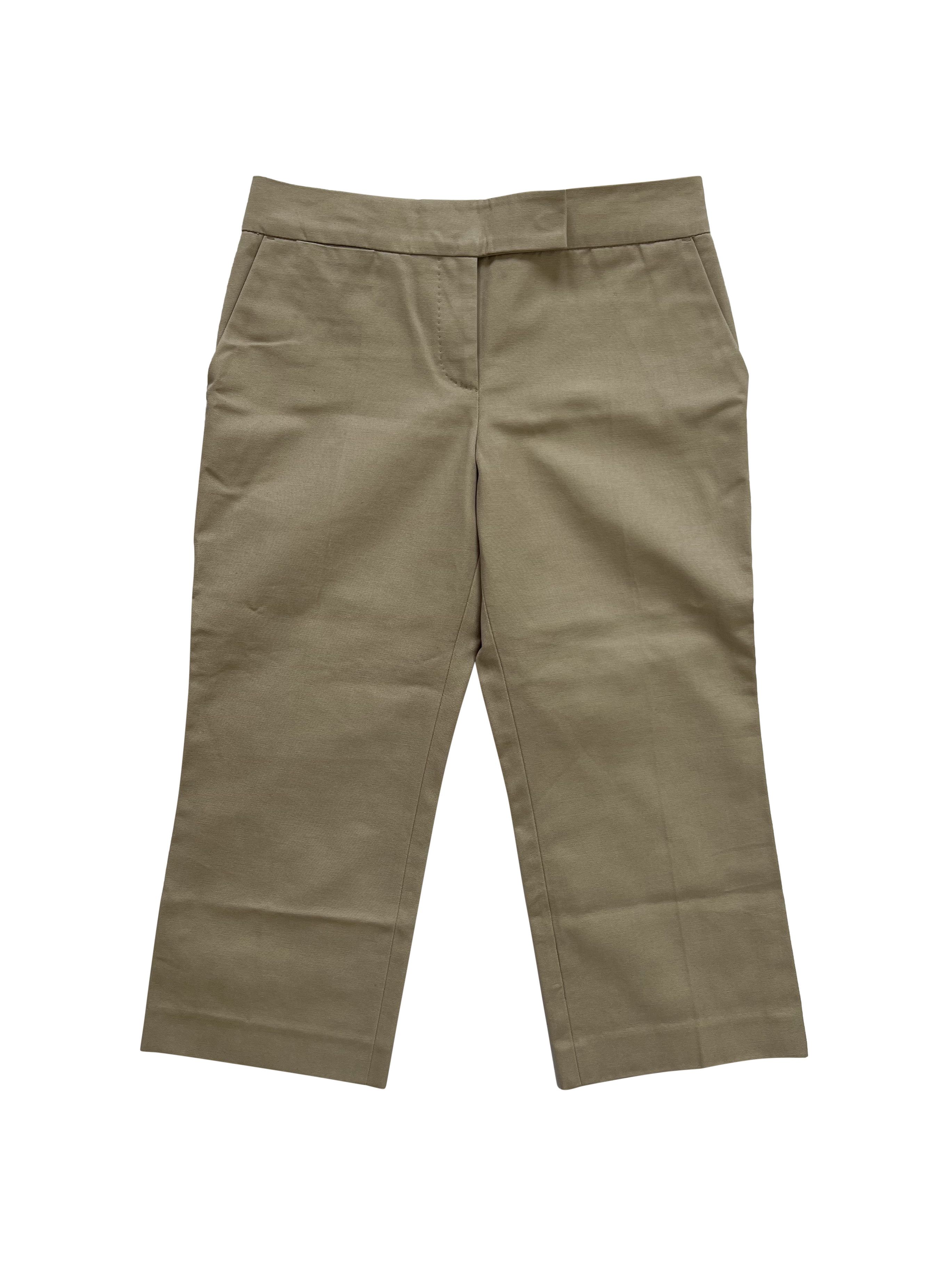 image of 2004 Alexander Mcqueen Beige Cropped Pants, Women's (Size 26)
