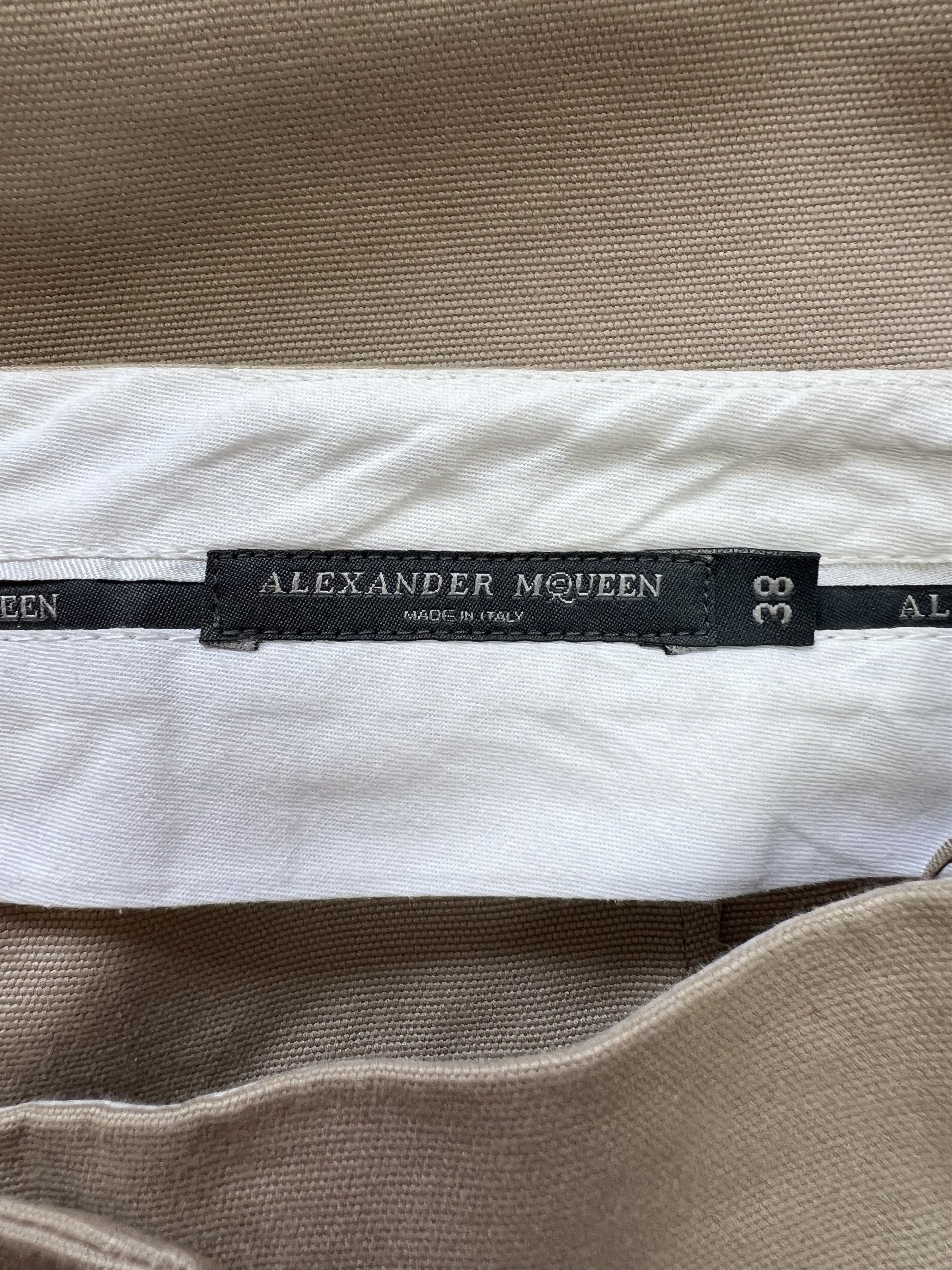 Alexander McQueen ⚡️QUICK SALE⚡️2004 Alexander McQueen Beige Cropped Pants Size 26" / US 2 / IT 38 - 3 Thumbnail