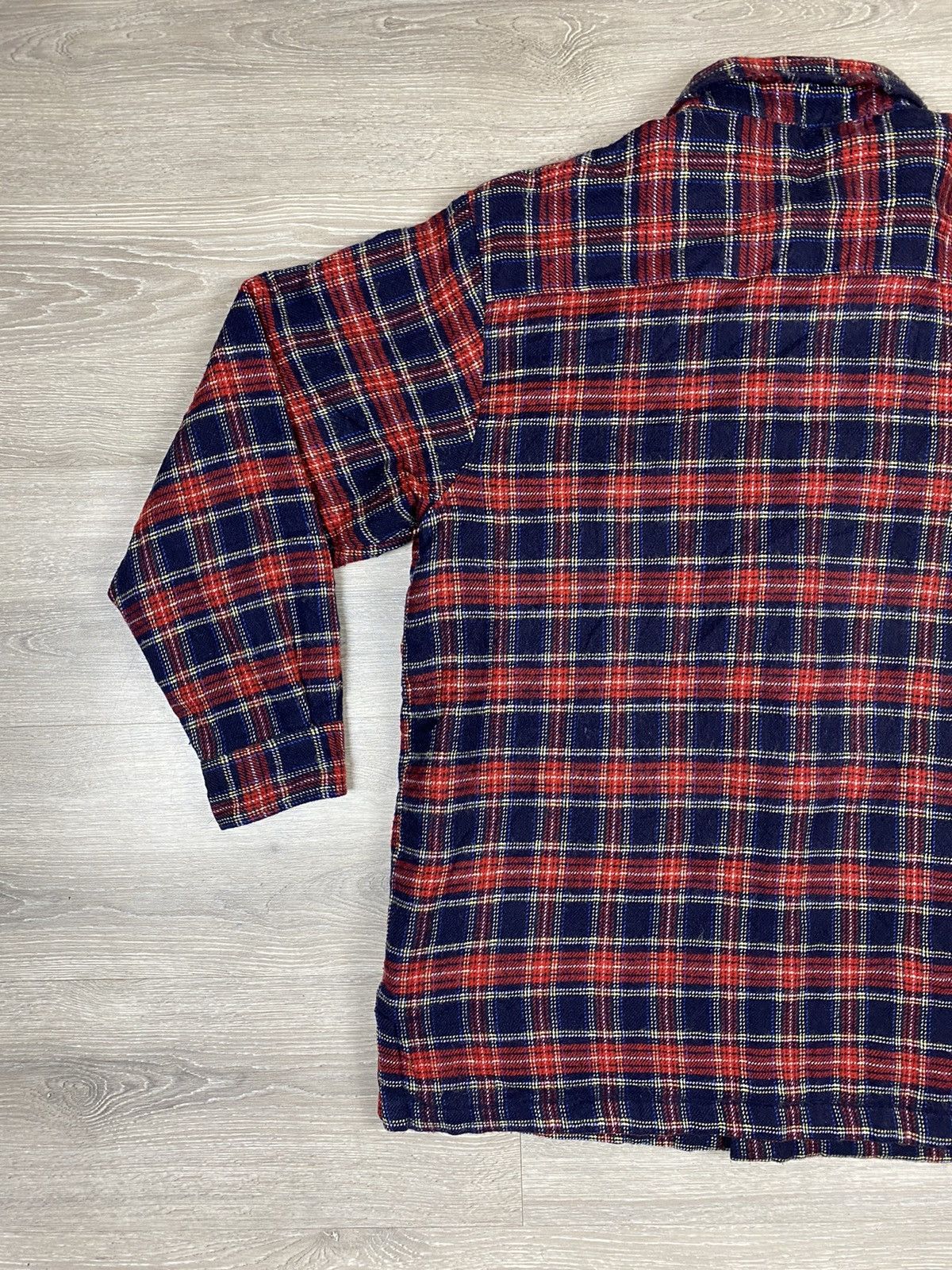 Flannel STEAL🔥Vtg Checkered Flannel Thick Puffer Coat Shirt Jacket Size US L / EU 52-54 / 3 - 11 Thumbnail