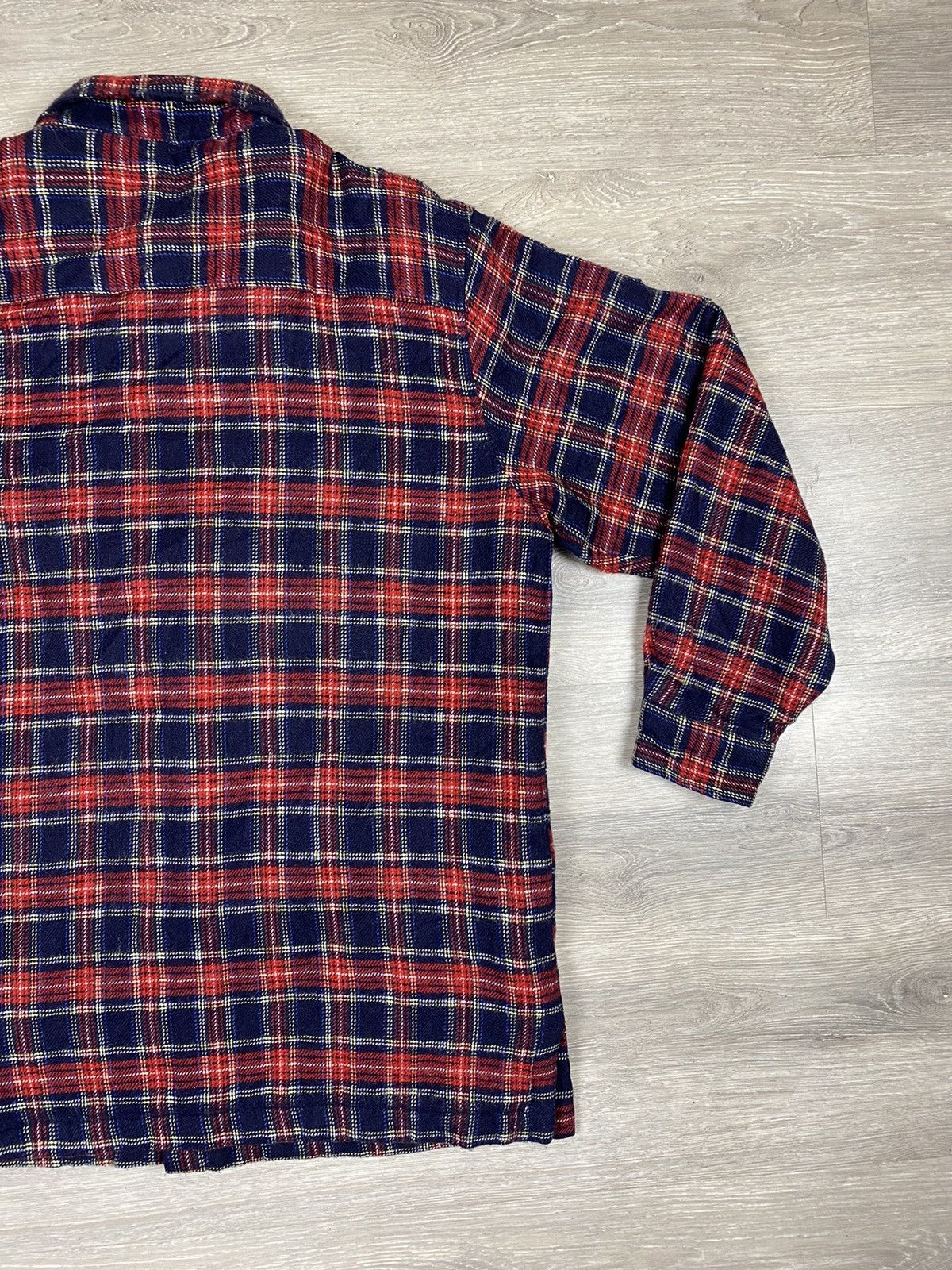 Flannel STEAL🔥Vtg Checkered Flannel Thick Puffer Coat Shirt Jacket Size US L / EU 52-54 / 3 - 12 Thumbnail