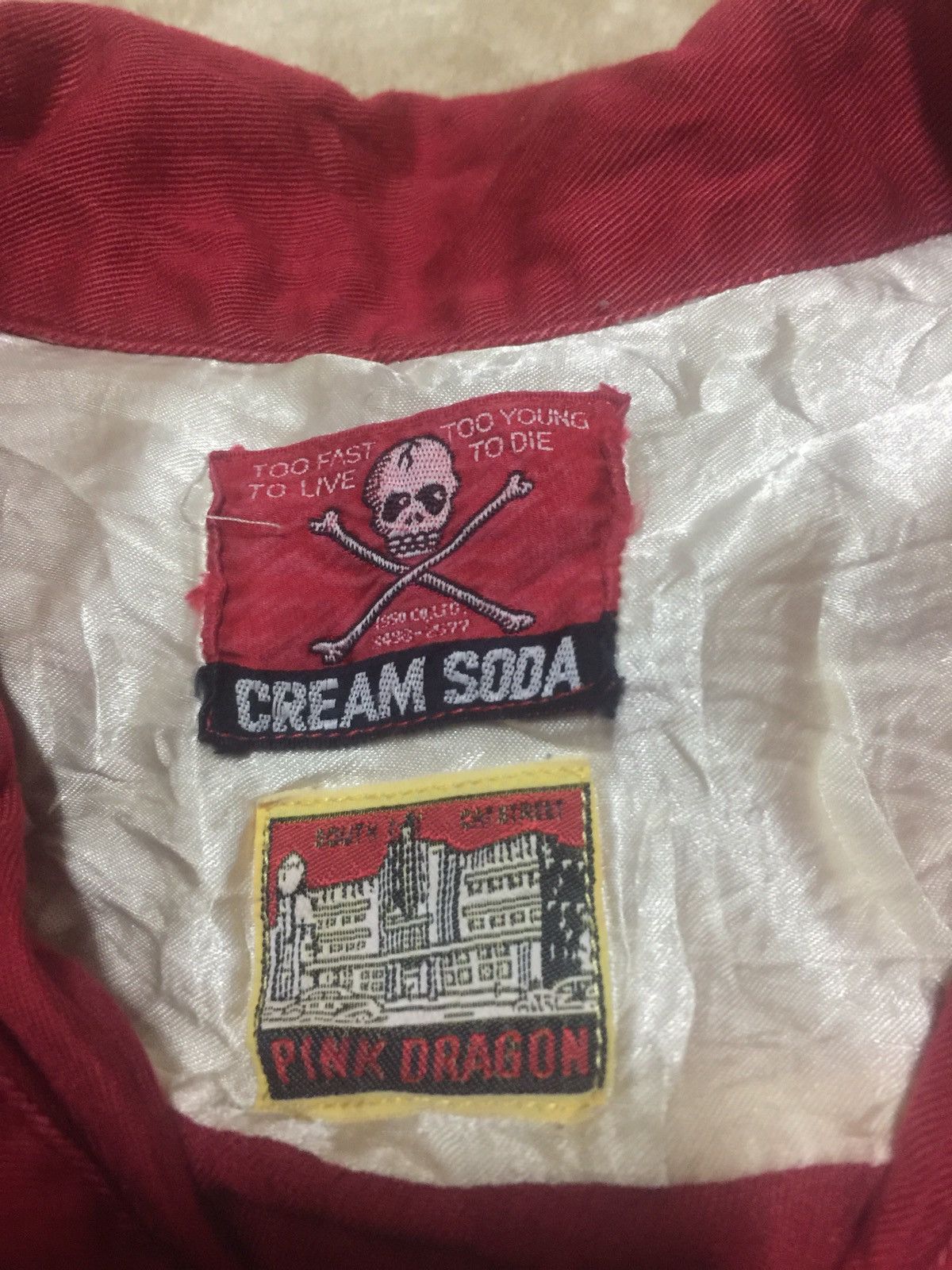 Japanese Brand × Vintage Cream Soda X Pink Dragon Distressed Boxy Bowling Shirt Size US M / EU 48-50 / 2 - 5 Thumbnail