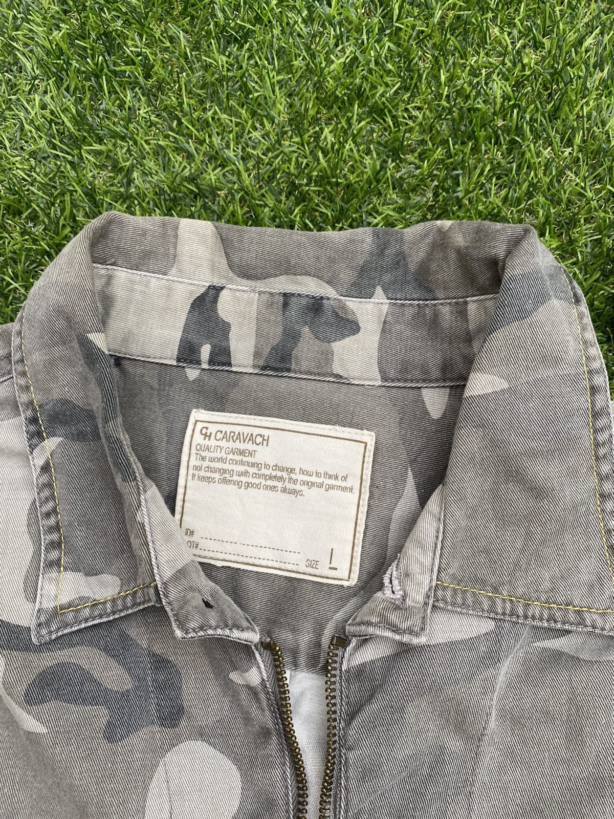 Vintage Vintage Caravach Army Zip Up Jacket Size US L / EU 52-54 / 3 - 3 Thumbnail