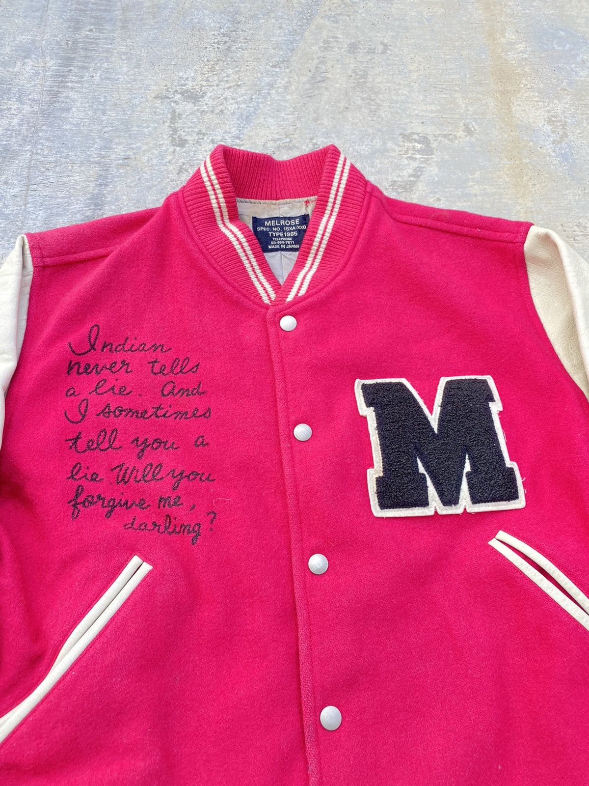 Vintage VINTAGE MELROSE INDIAN APACHE COWBOY PUNK LETTERMAN LEATHER Size US L / EU 52-54 / 3 - 3 Thumbnail