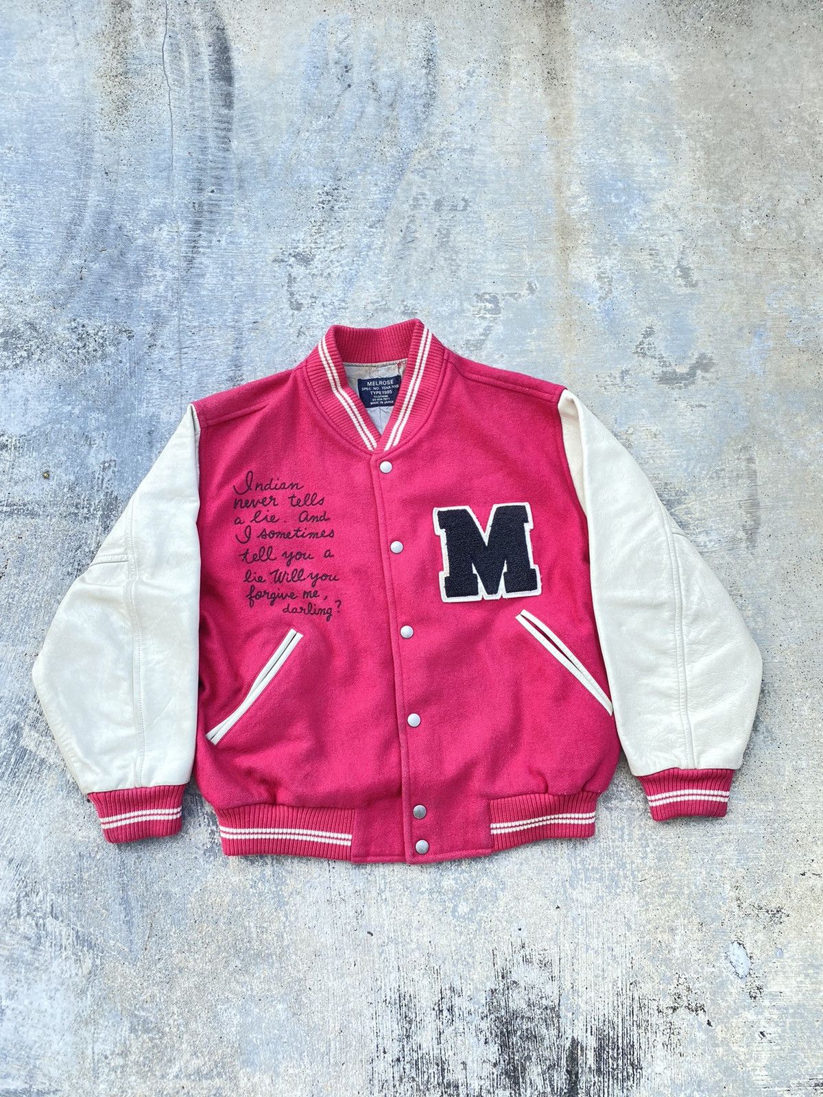 Vintage VINTAGE MELROSE INDIAN APACHE COWBOY PUNK LETTERMAN LEATHER Size US L / EU 52-54 / 3 - 2 Thumbnail