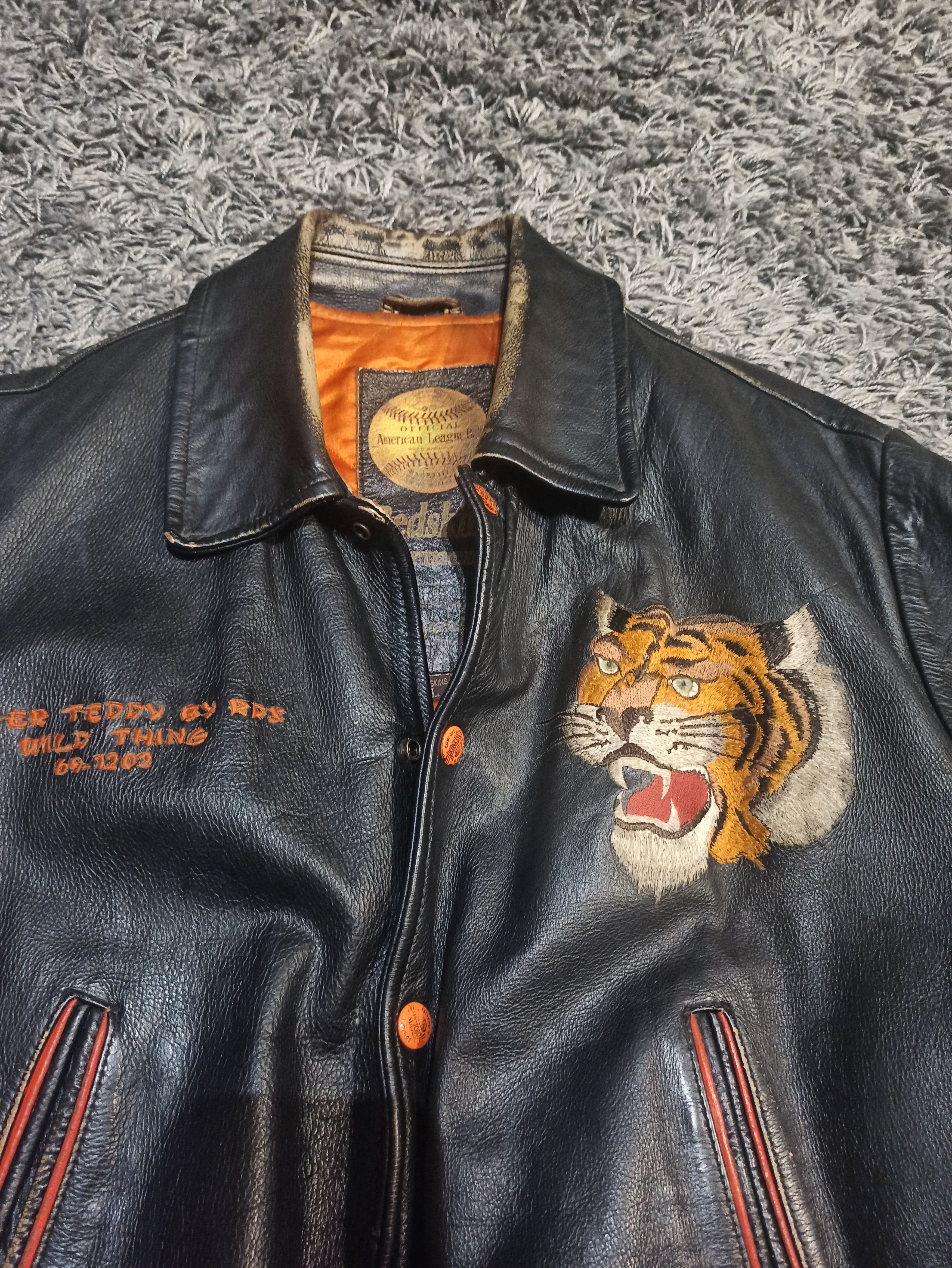 Redskins × Varsity Jacket × Vintage Redskins Tiger Teddy