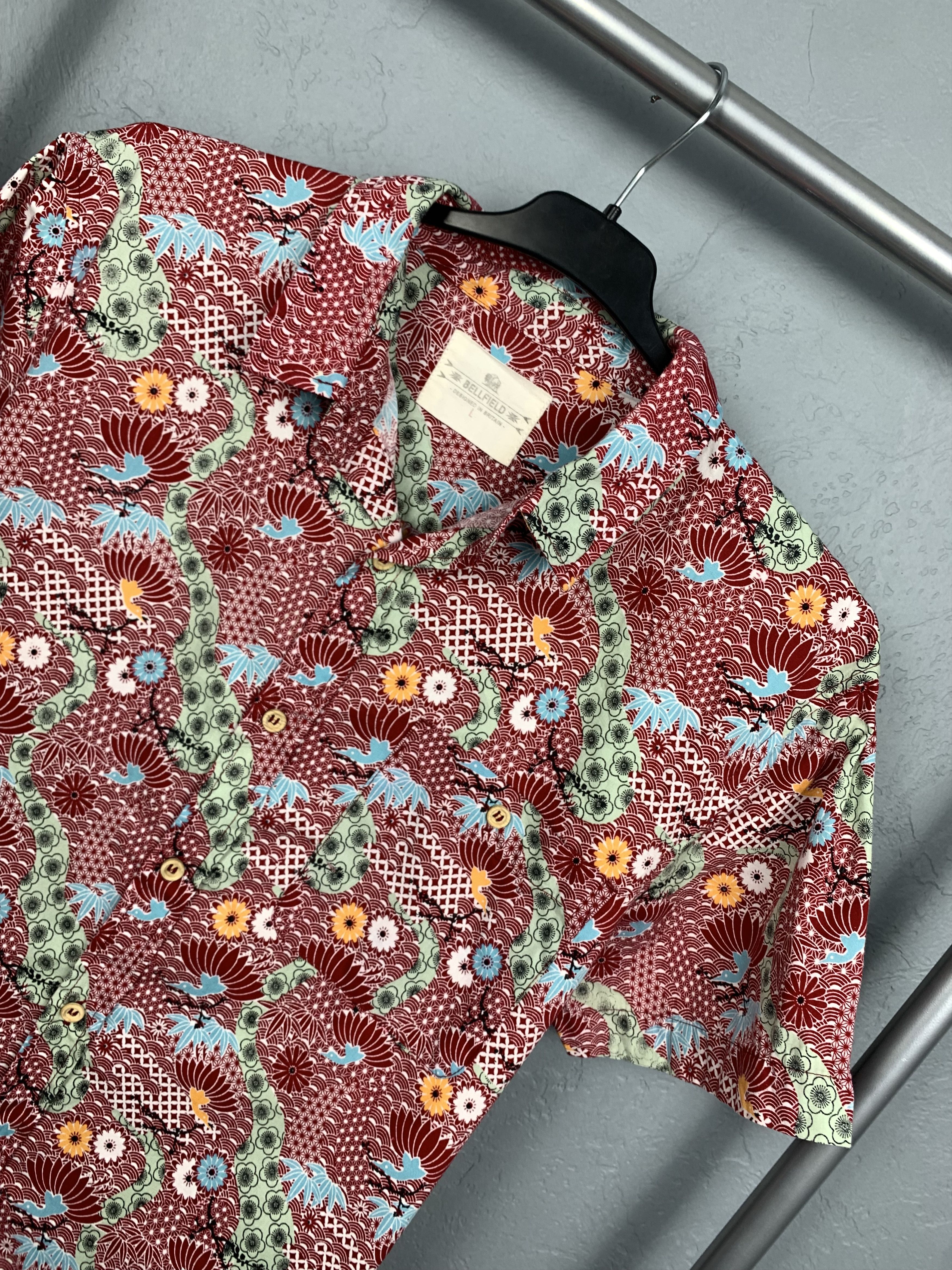 Bellfield Bellfield Hawaiian Shirt Full Printed Size US L / EU 52-54 / 3 - 2 Thumbnail