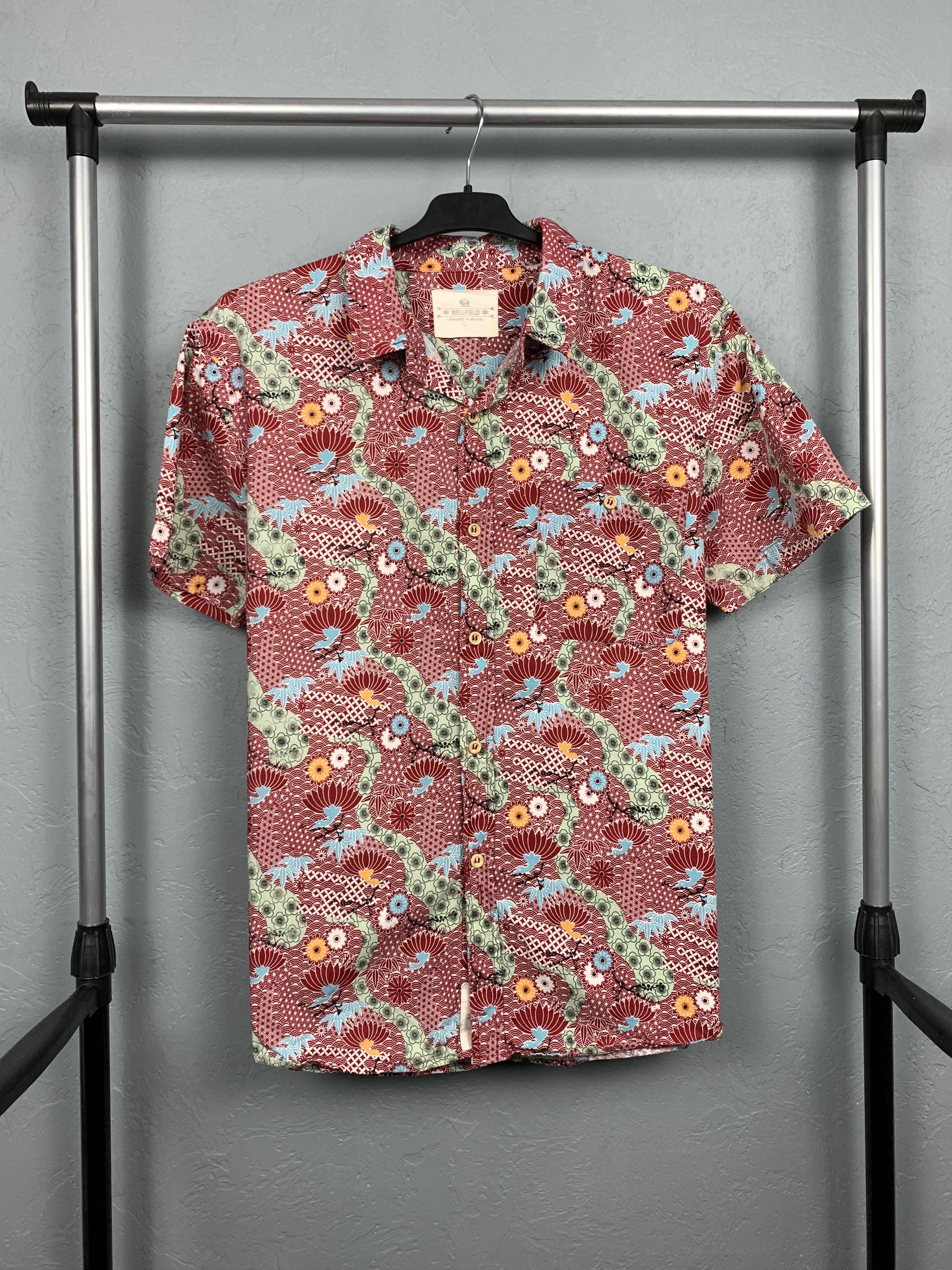 Bellfield Bellfield Hawaiian Shirt Full Printed Size US L / EU 52-54 / 3 - 1 Thumbnail