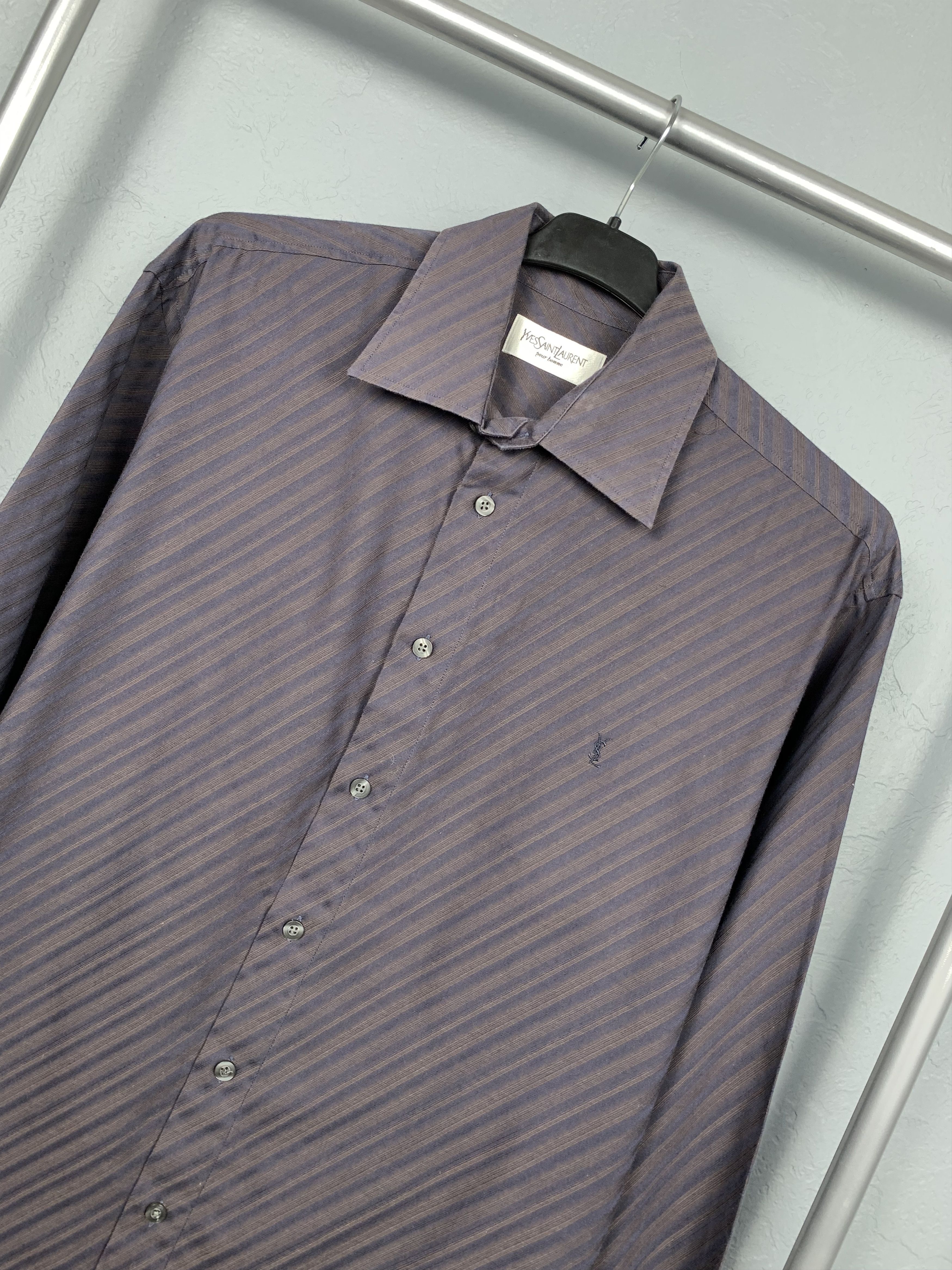Yves Saint Laurent Vintage Yves Saint Laurent YSL men's shirt Size US M / EU 48-50 / 2 - 2 Thumbnail