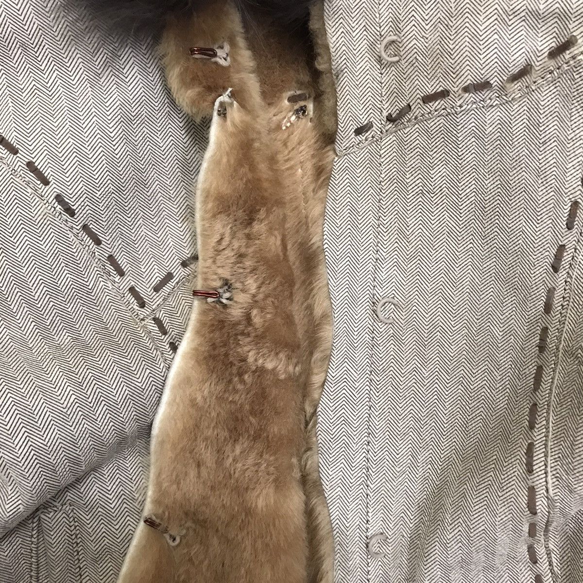 Handmade × Vintage 💥RARE💥 Vintage Handmade Sheep Leather Cropped Jacket Women Size M / US 6-8 / IT 42-44 - 11 Thumbnail