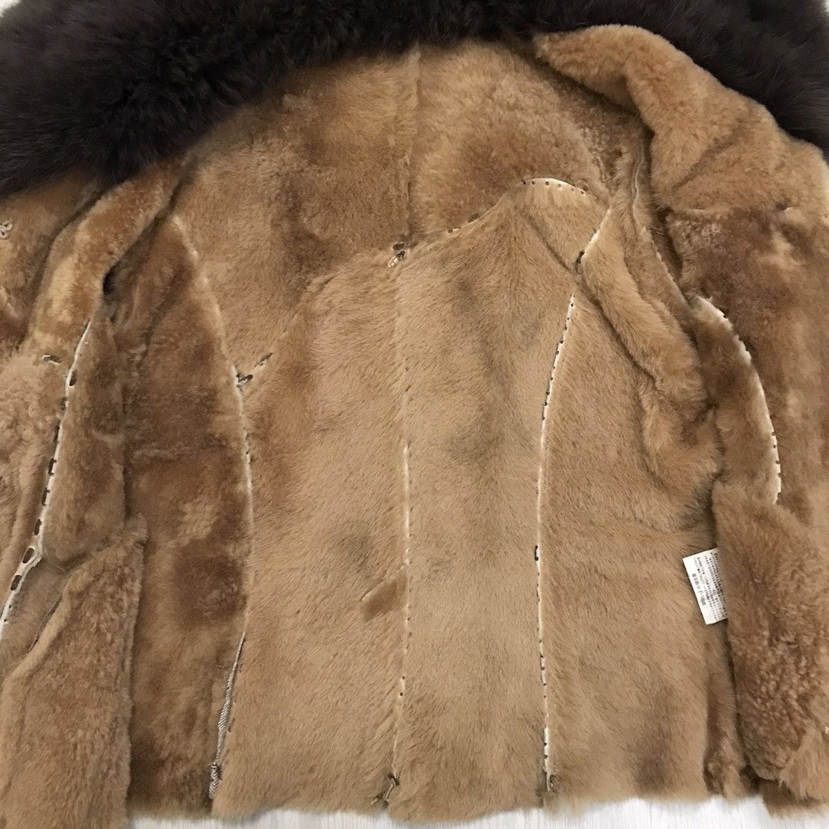 Handmade × Vintage 💥RARE💥 Vintage Handmade Sheep Leather Cropped Jacket Women Size M / US 6-8 / IT 42-44 - 8 Thumbnail