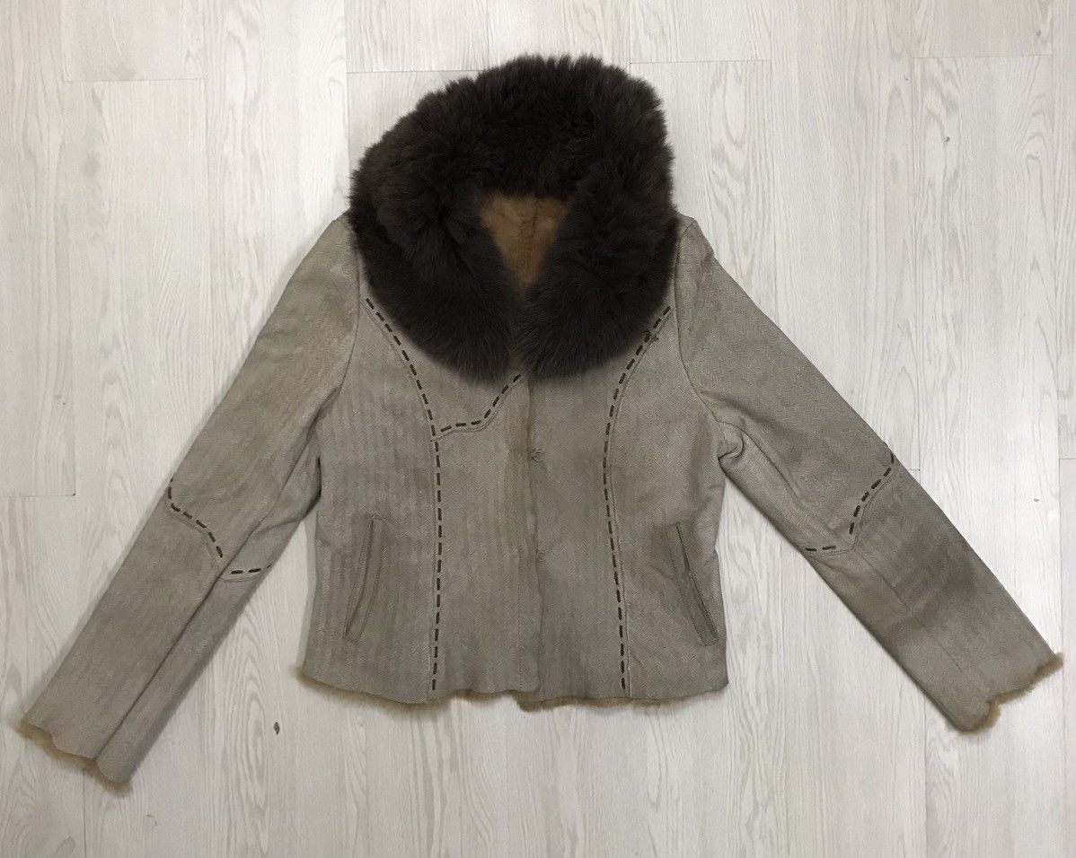 Handmade × Vintage 💥RARE💥 Vintage Handmade Sheep Leather Cropped Jacket Women Size M / US 6-8 / IT 42-44 - 1 Thumbnail