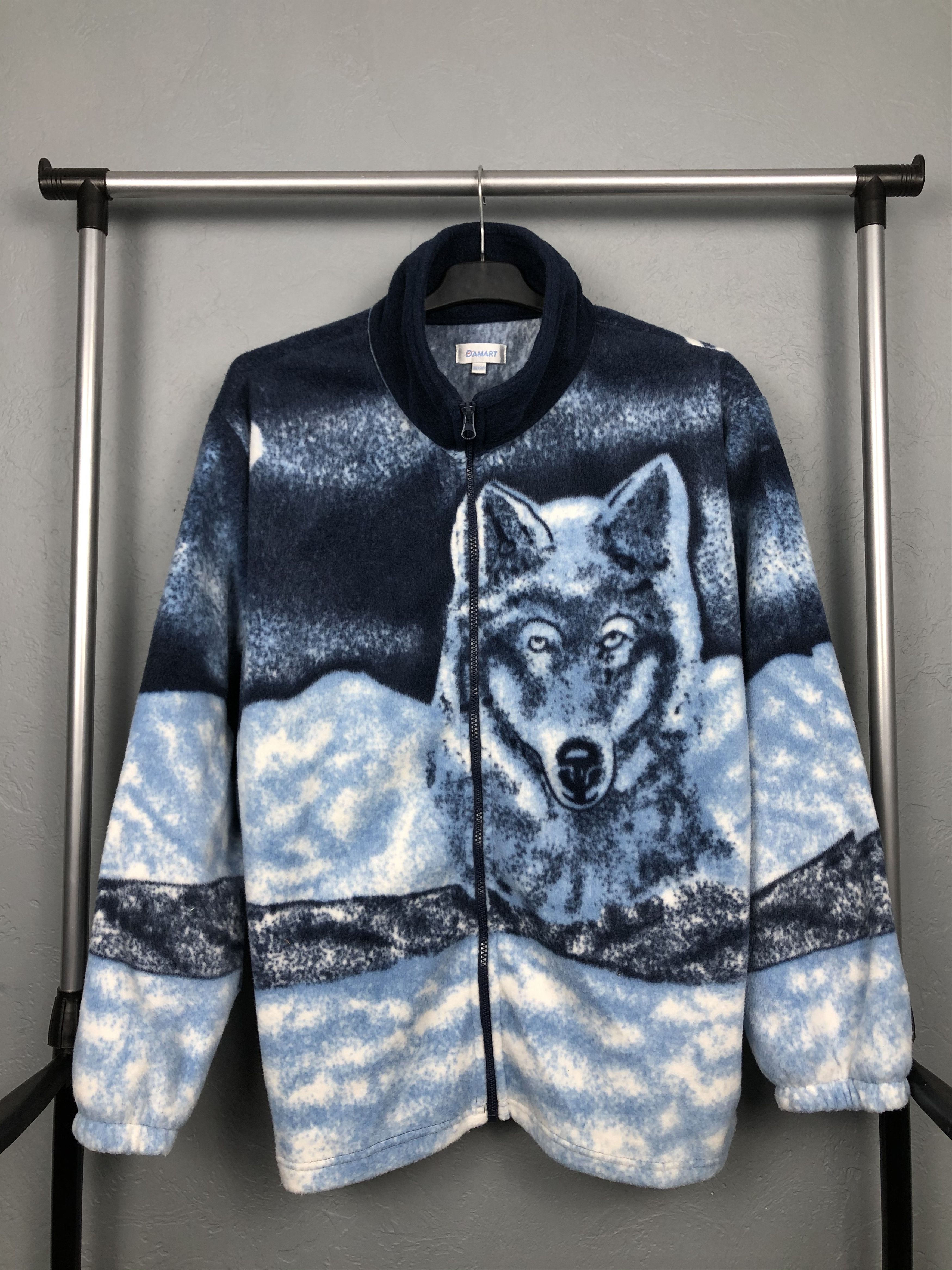 Vintage Animal WOLF Fleece Jacket