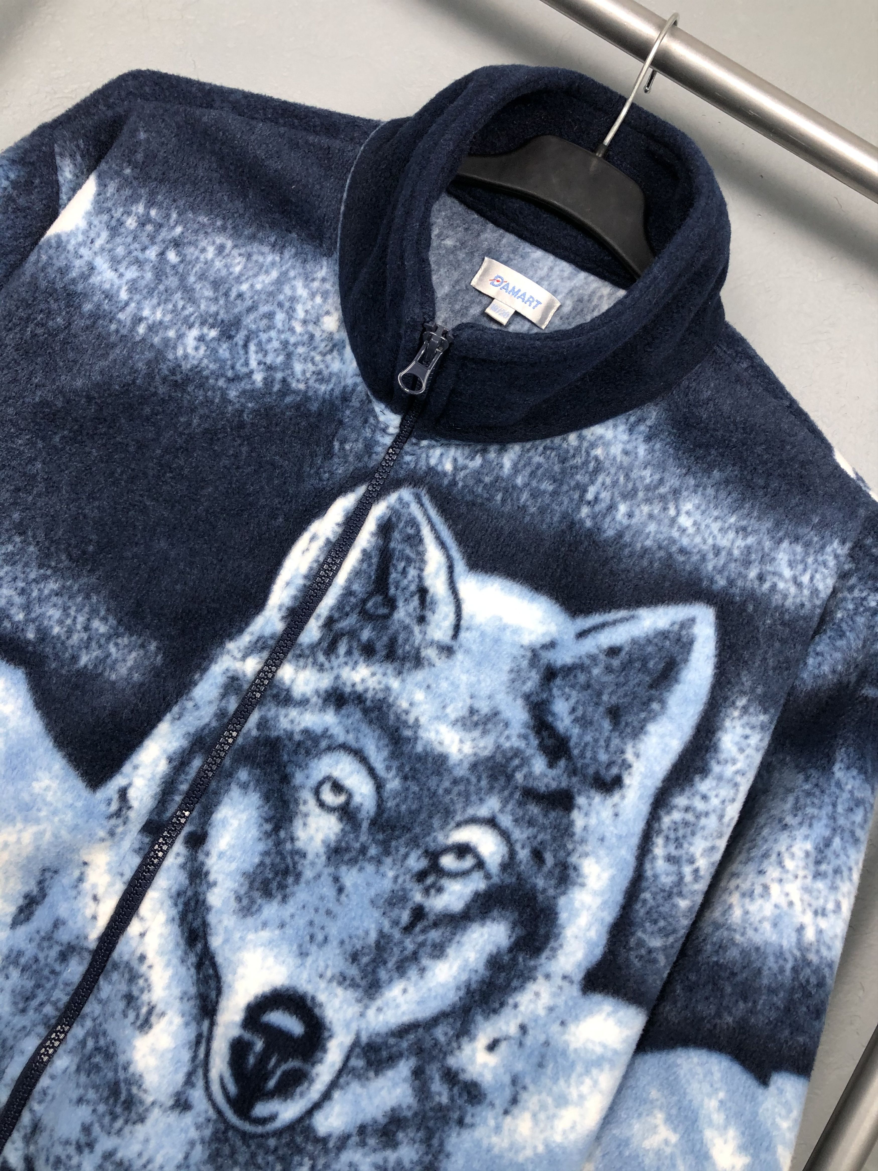 Vintage Vintage Animal WOLF Fleece Jacket Size US XL / EU 56 / 4 - 2 Thumbnail