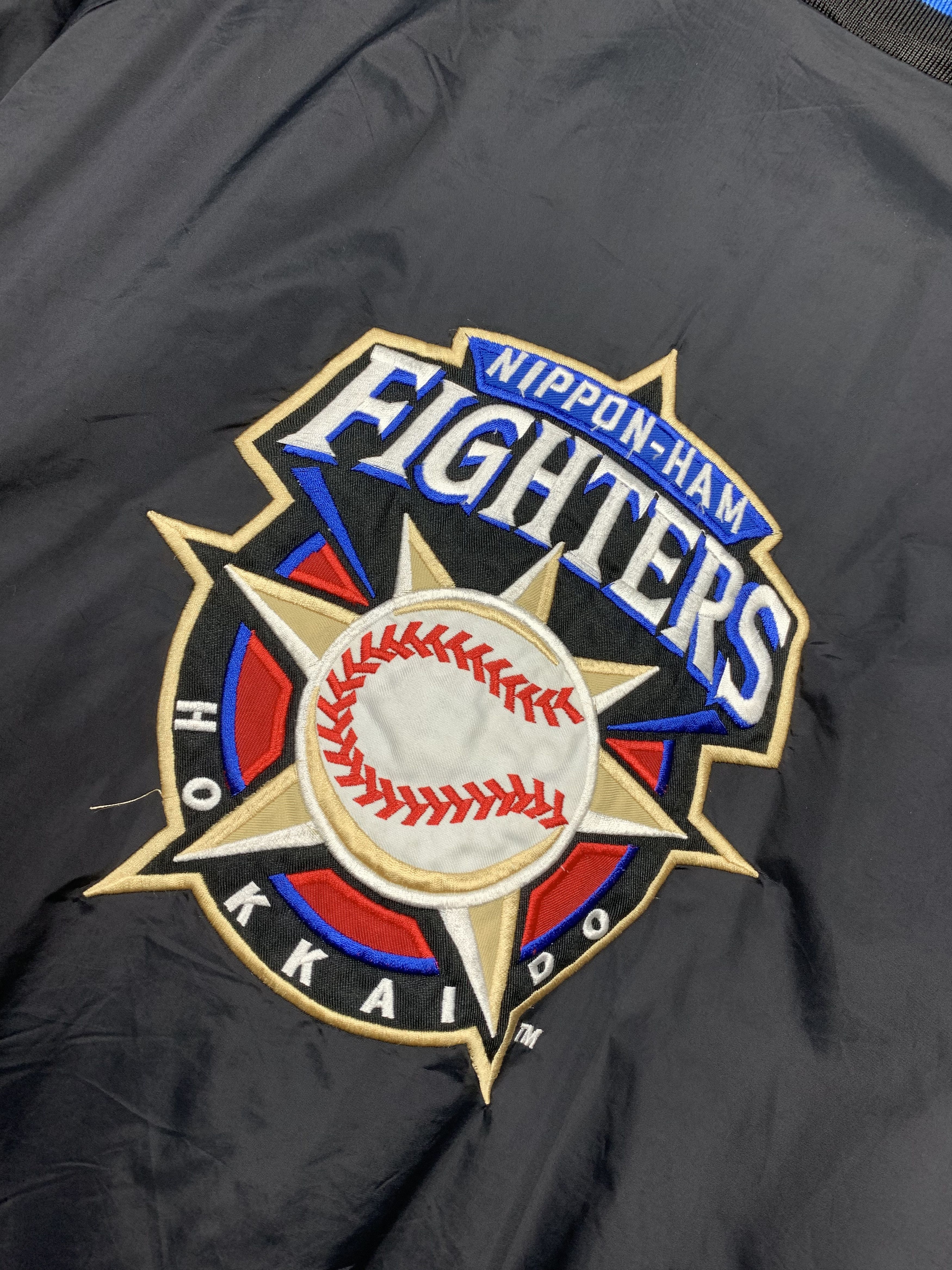 Japanese Brand Nippon Ham Fighters Hokkaido Vintage Mens Jacket Bomber Size US L / EU 52-54 / 3 - 2 Thumbnail