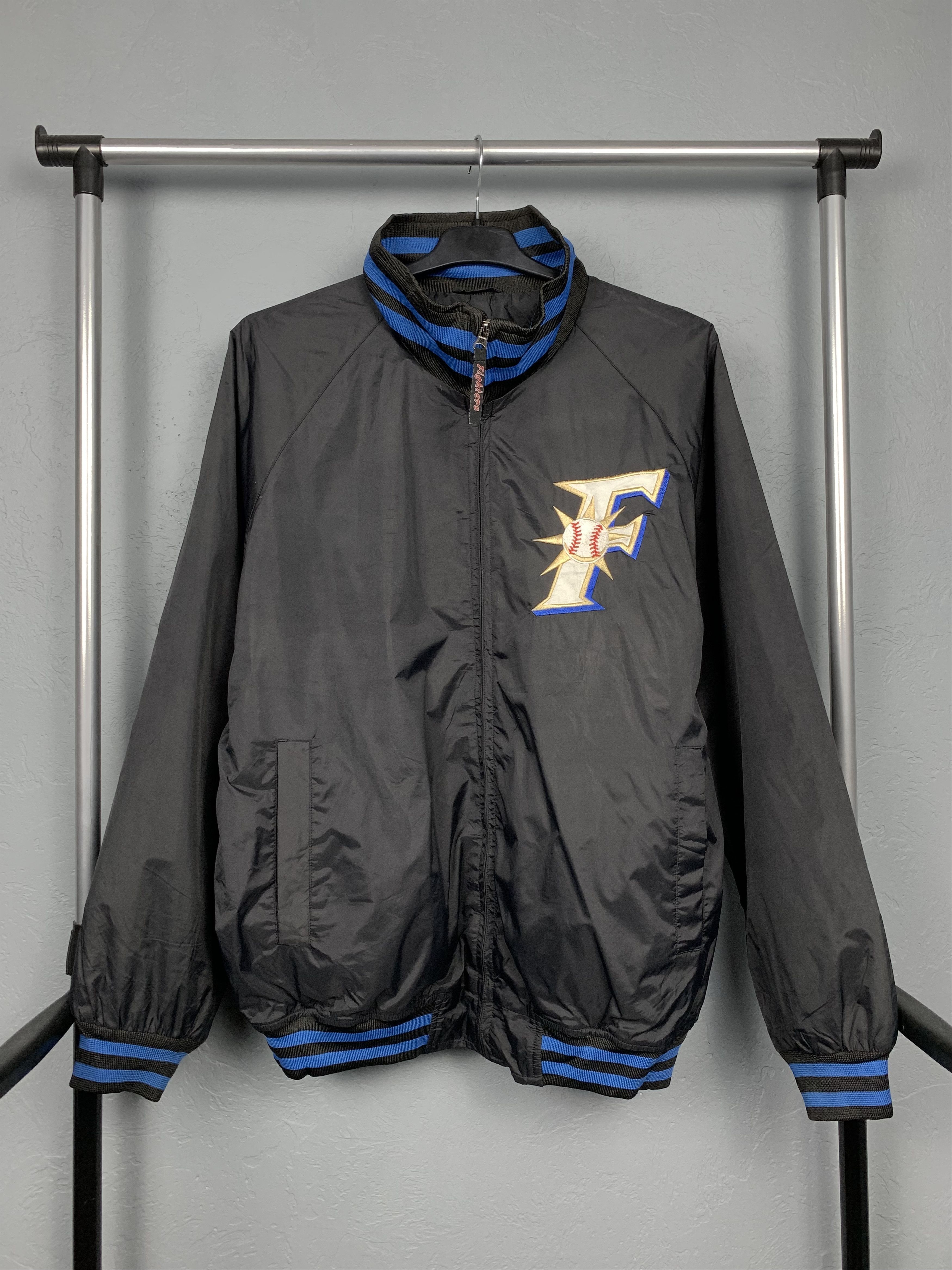 Japanese Brand Nippon Ham Fighters Hokkaido Vintage Mens Jacket Bomber Size US L / EU 52-54 / 3 - 3 Thumbnail
