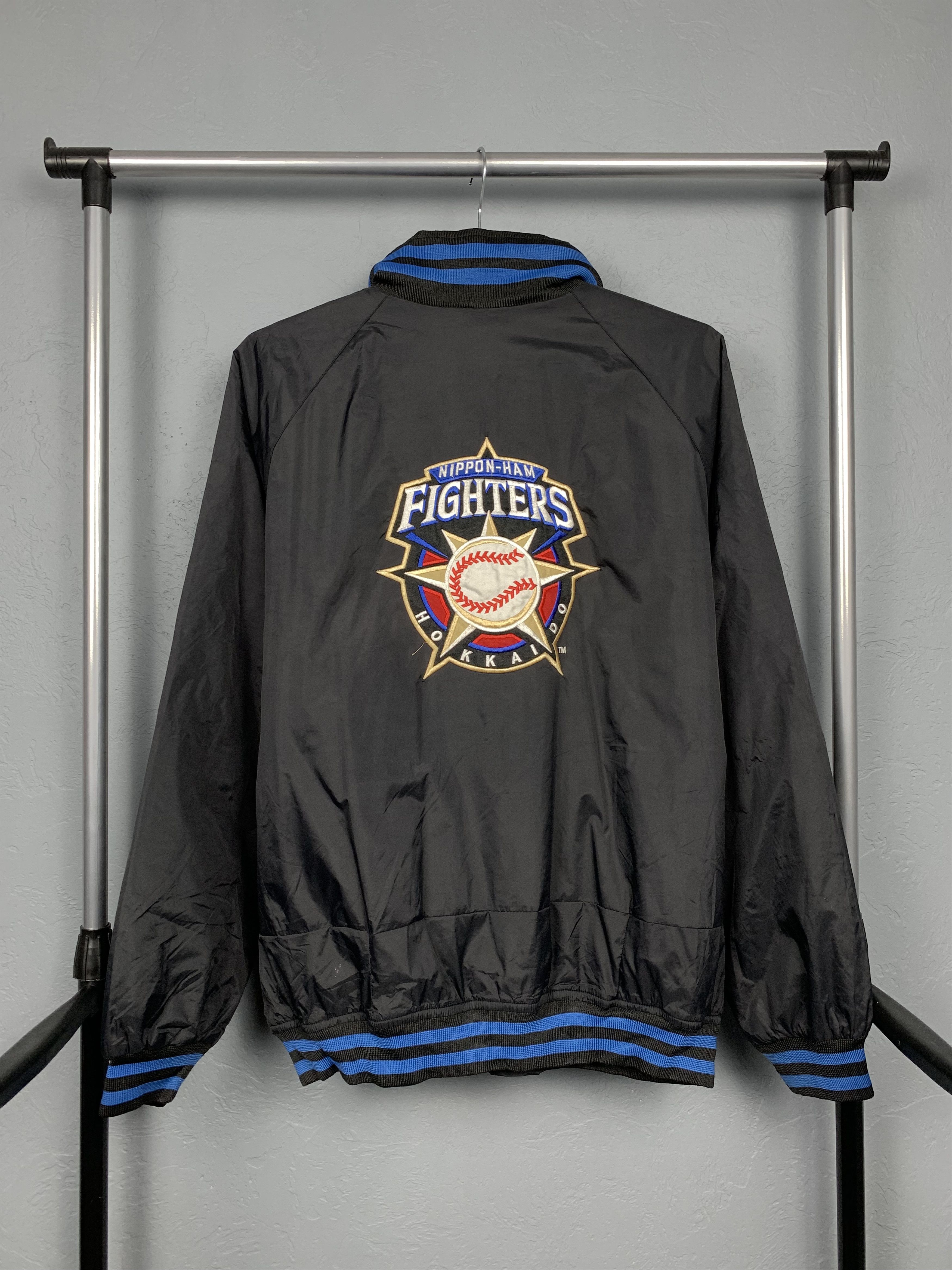 Japanese Brand Nippon Ham Fighters Hokkaido Vintage Mens Jacket Bomber Size US L / EU 52-54 / 3 - 1 Thumbnail