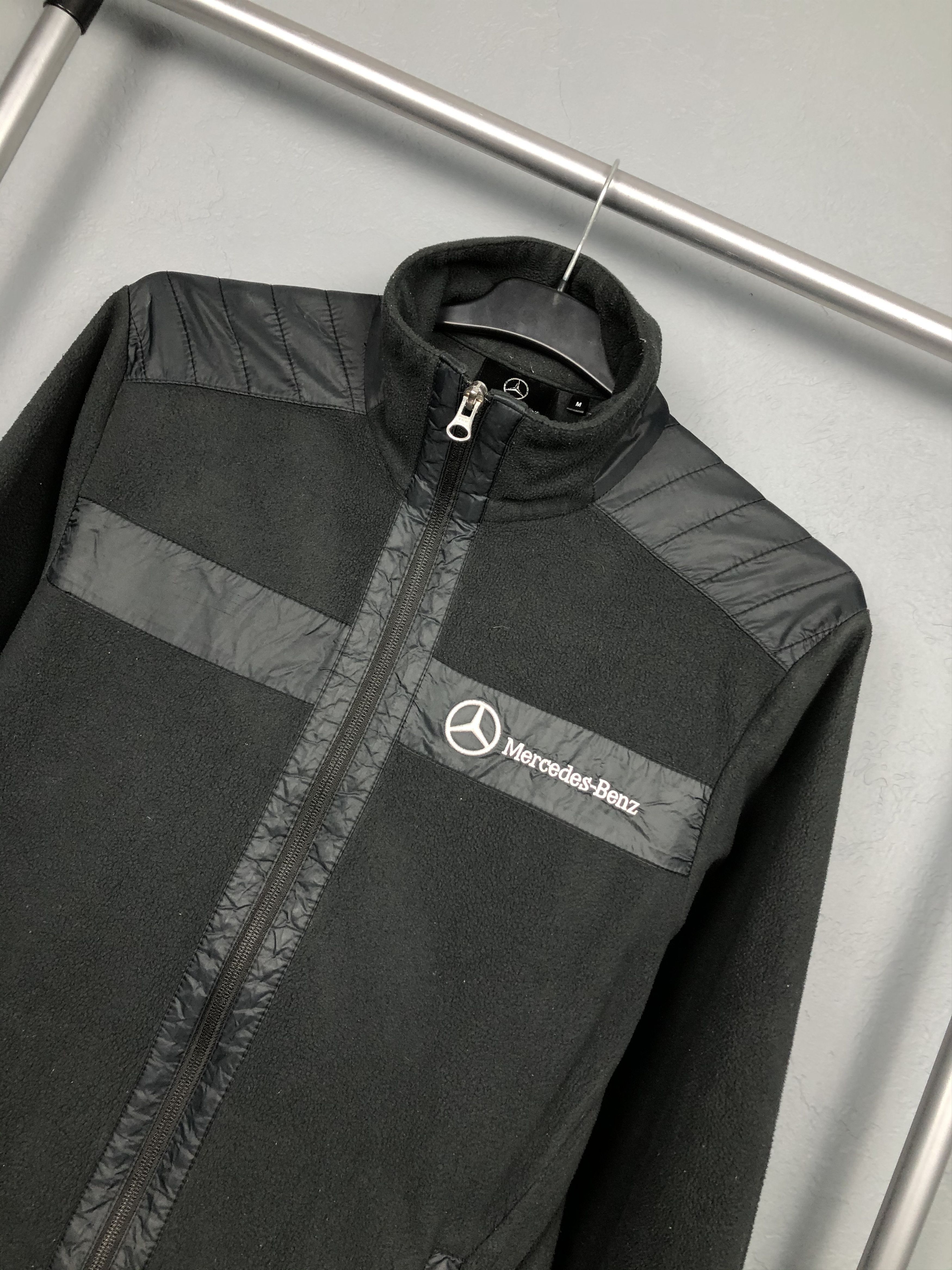 Mercedes-Benz Mercedes Benz Vintage Mens Fleece Jacket Size US M / EU 48-50 / 2 - 2 Thumbnail