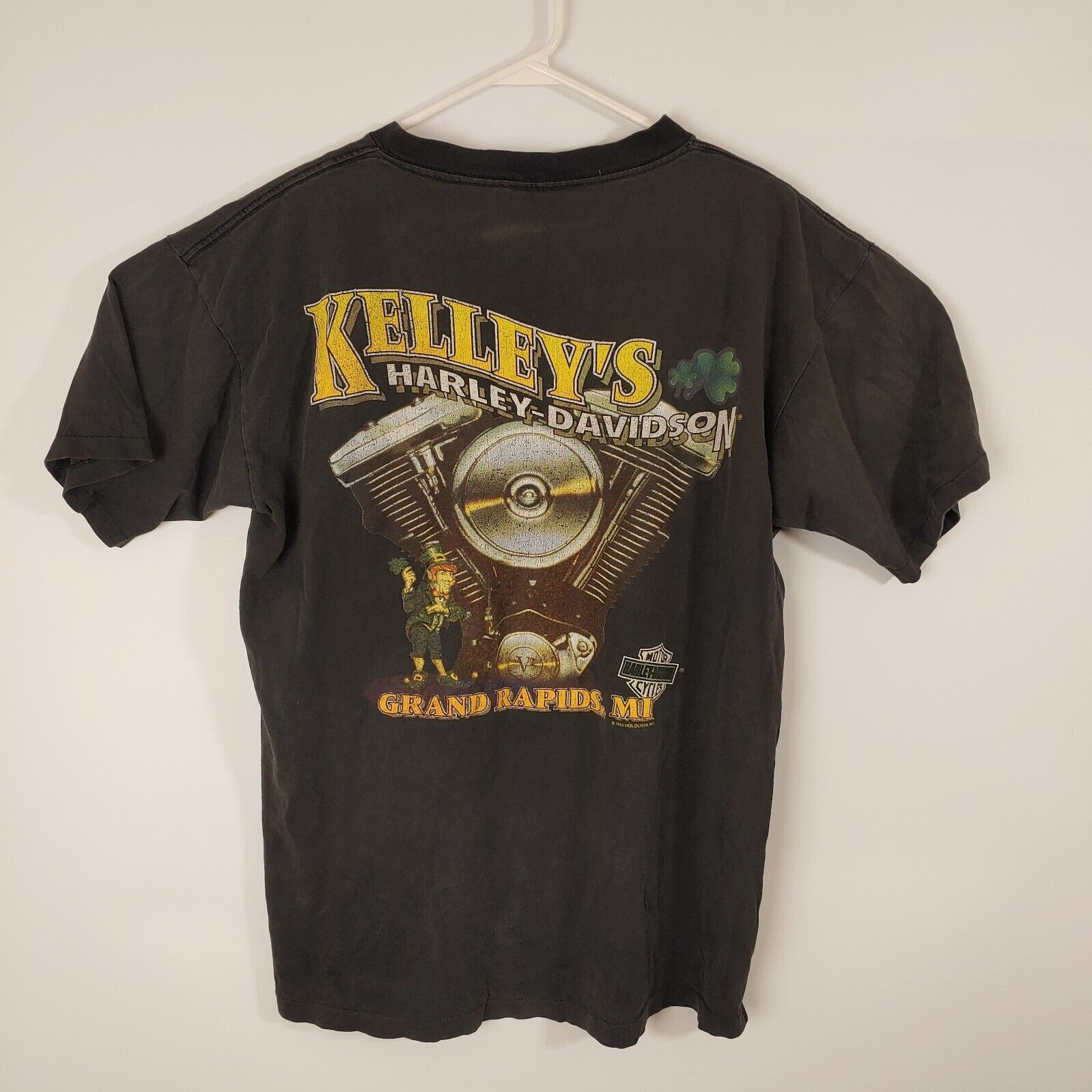 Harley Davidson VTG Harley Davidson Men's Black Kelley's Leprecon Grand ...