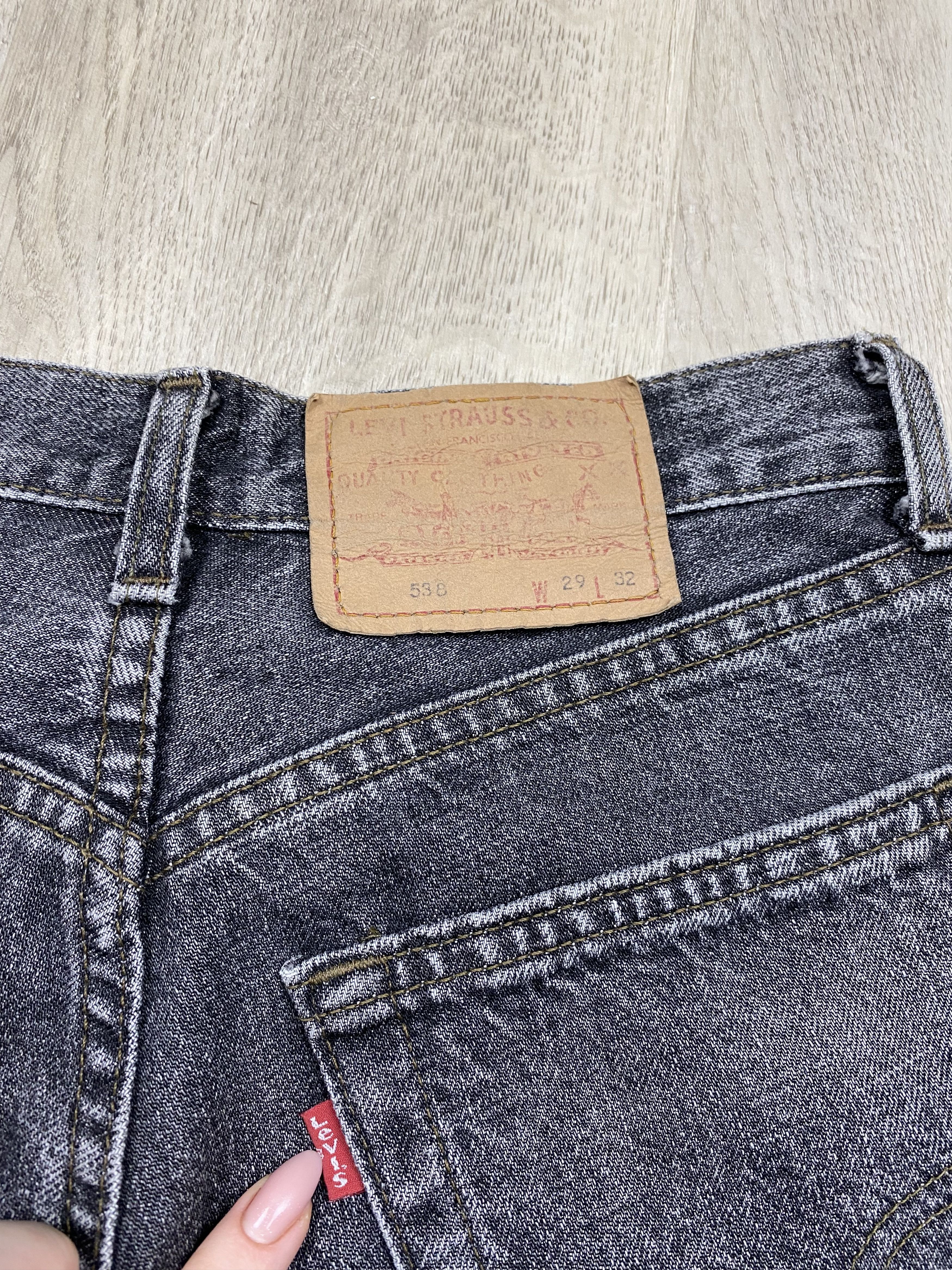 Levi's Levis 538 Grey Washed Denim Pants Jeans Size 29" - 2 Thumbnail