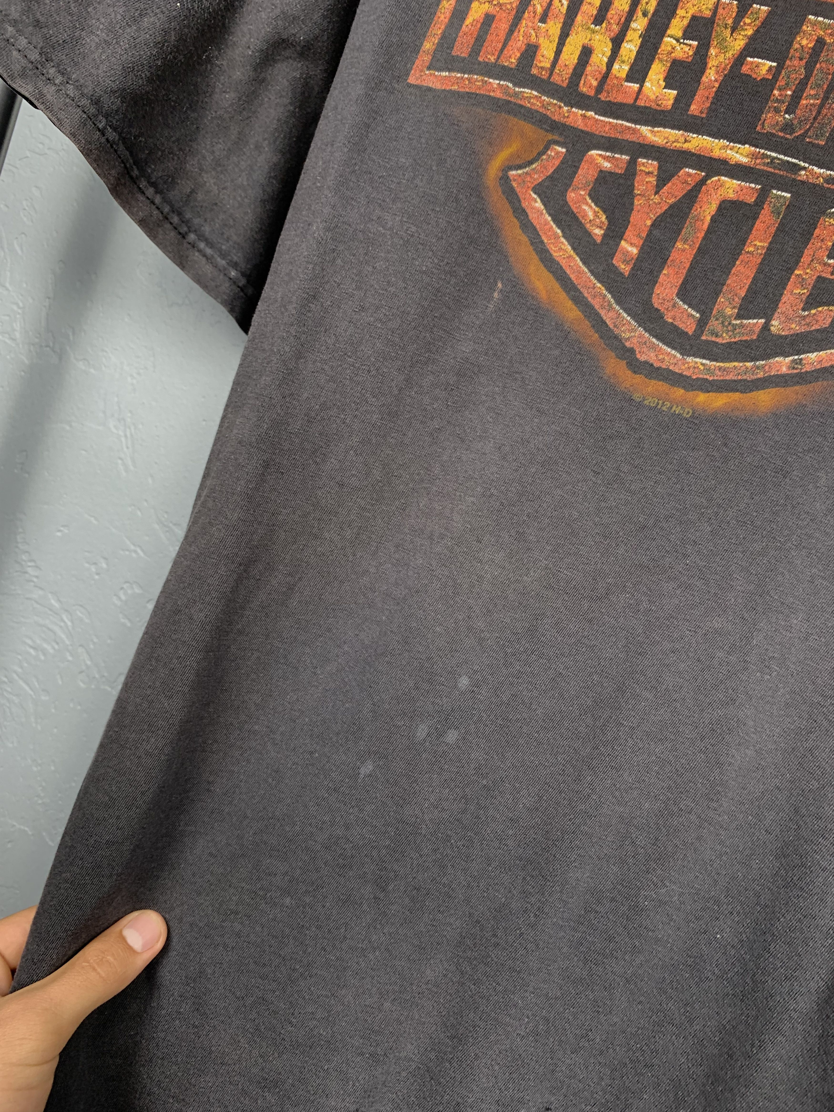 Harley Davidson × Vintage Harley Davidson Vintage Distressed T-Shirt Tee Size US XL / EU 56 / 4 - 4 Thumbnail