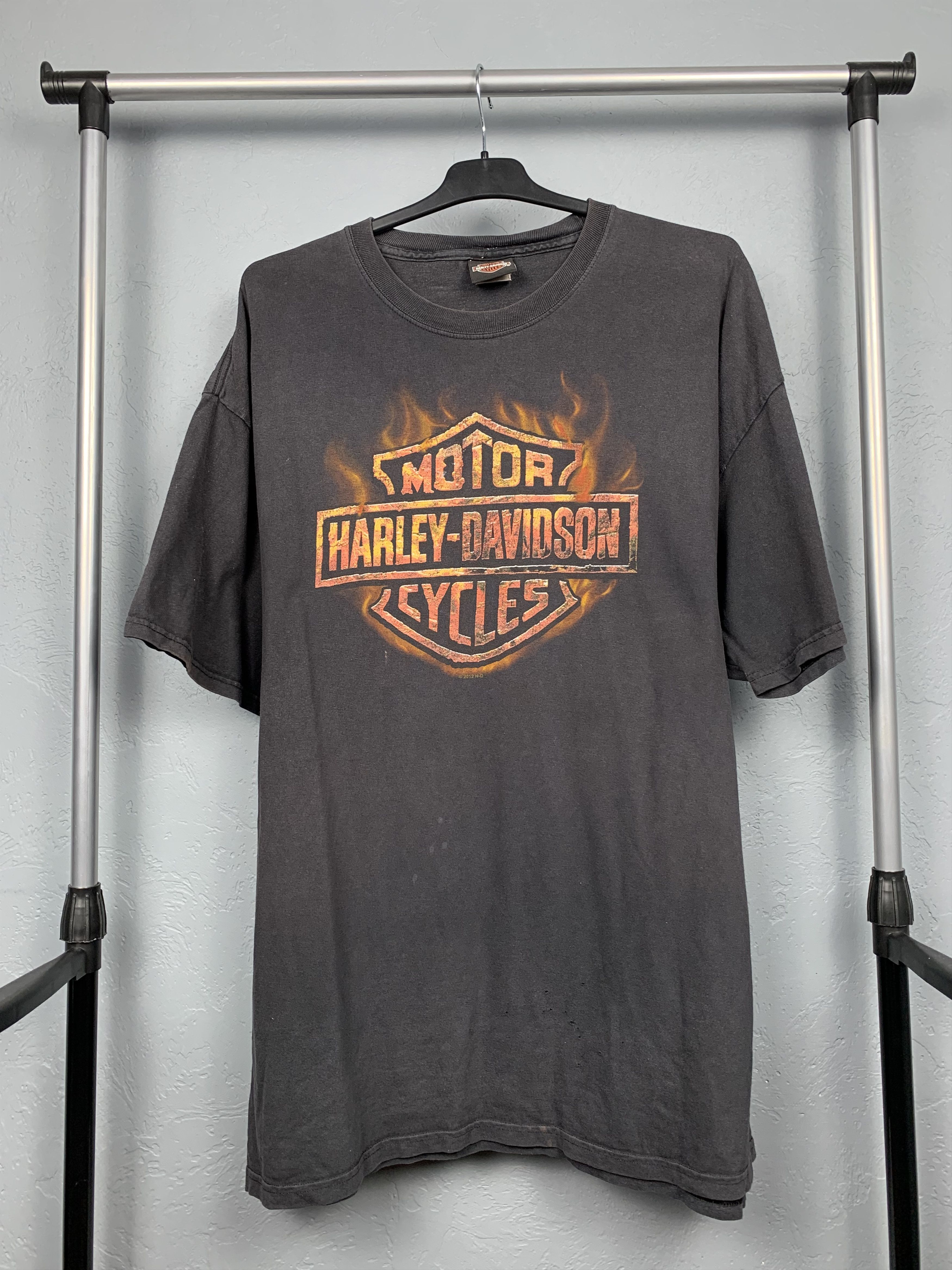 Harley Davidson × Vintage Harley Davidson Vintage Distressed T-Shirt Tee Size US XL / EU 56 / 4 - 2 Thumbnail