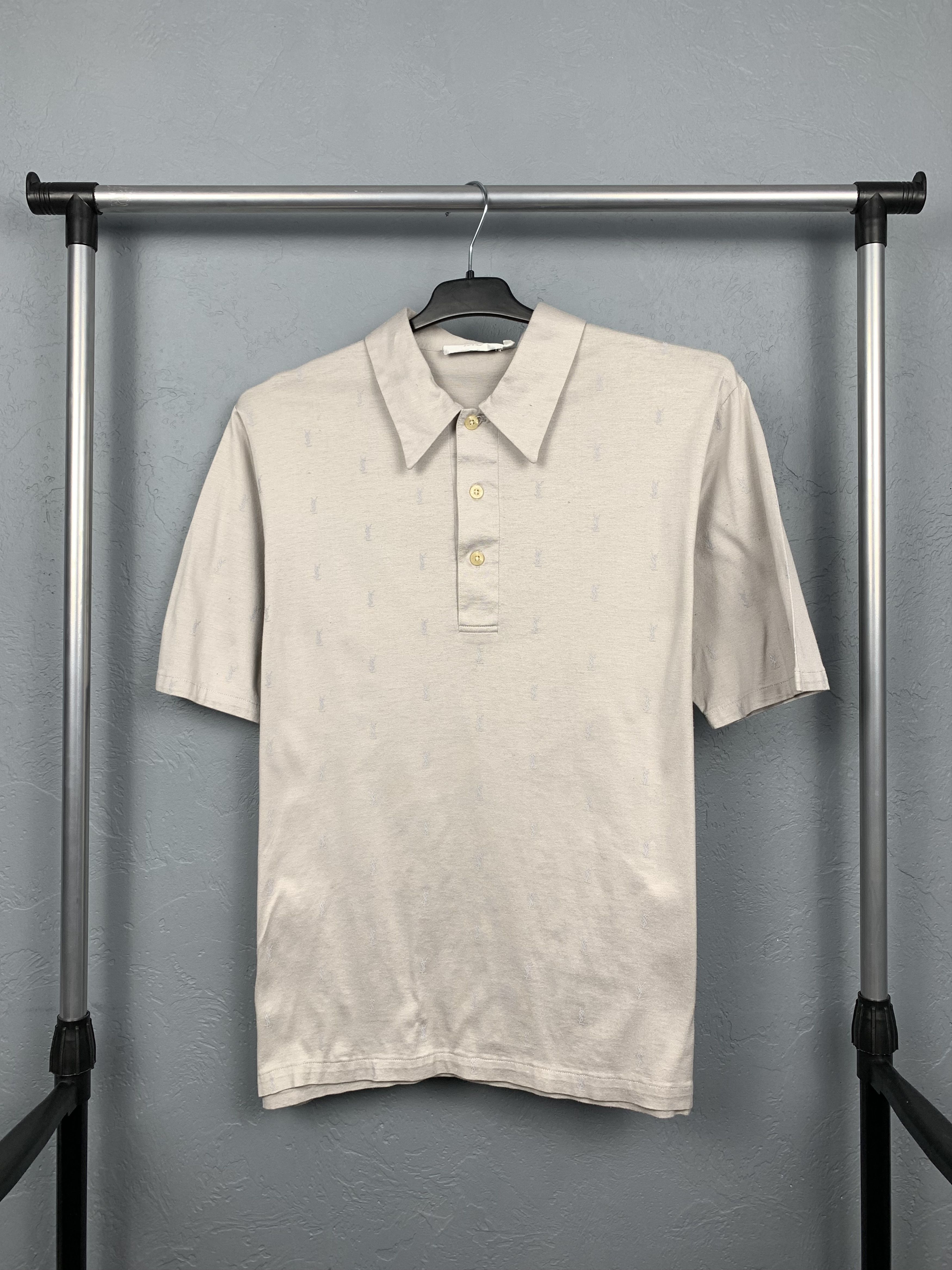 Yves Saint Laurent Yves Saint Laurent YSL Multilogo Polo Shirt Size US L / EU 52-54 / 3 - 1 Thumbnail