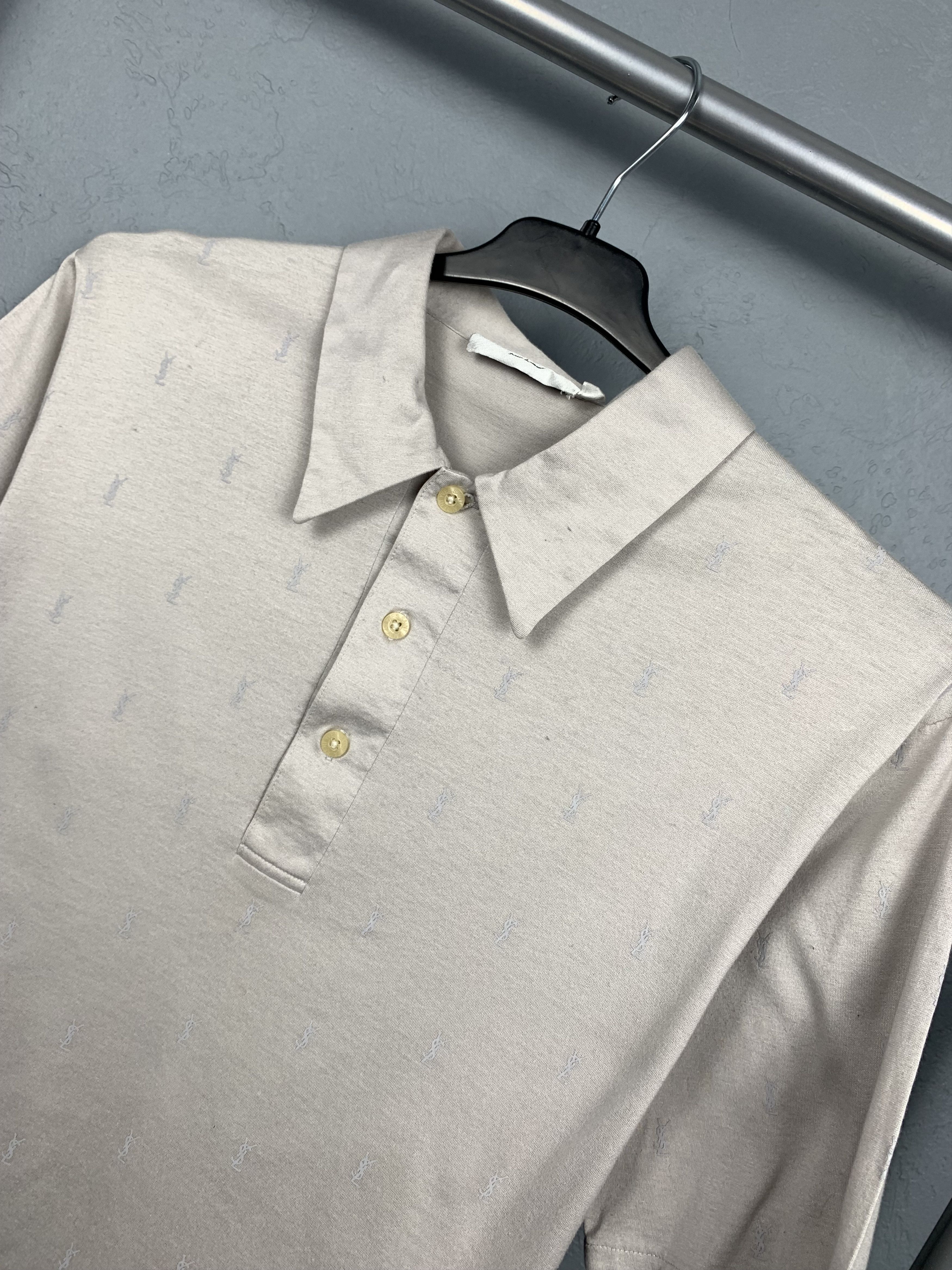 Yves Saint Laurent Yves Saint Laurent YSL Multilogo Polo Shirt Size US L / EU 52-54 / 3 - 2 Thumbnail