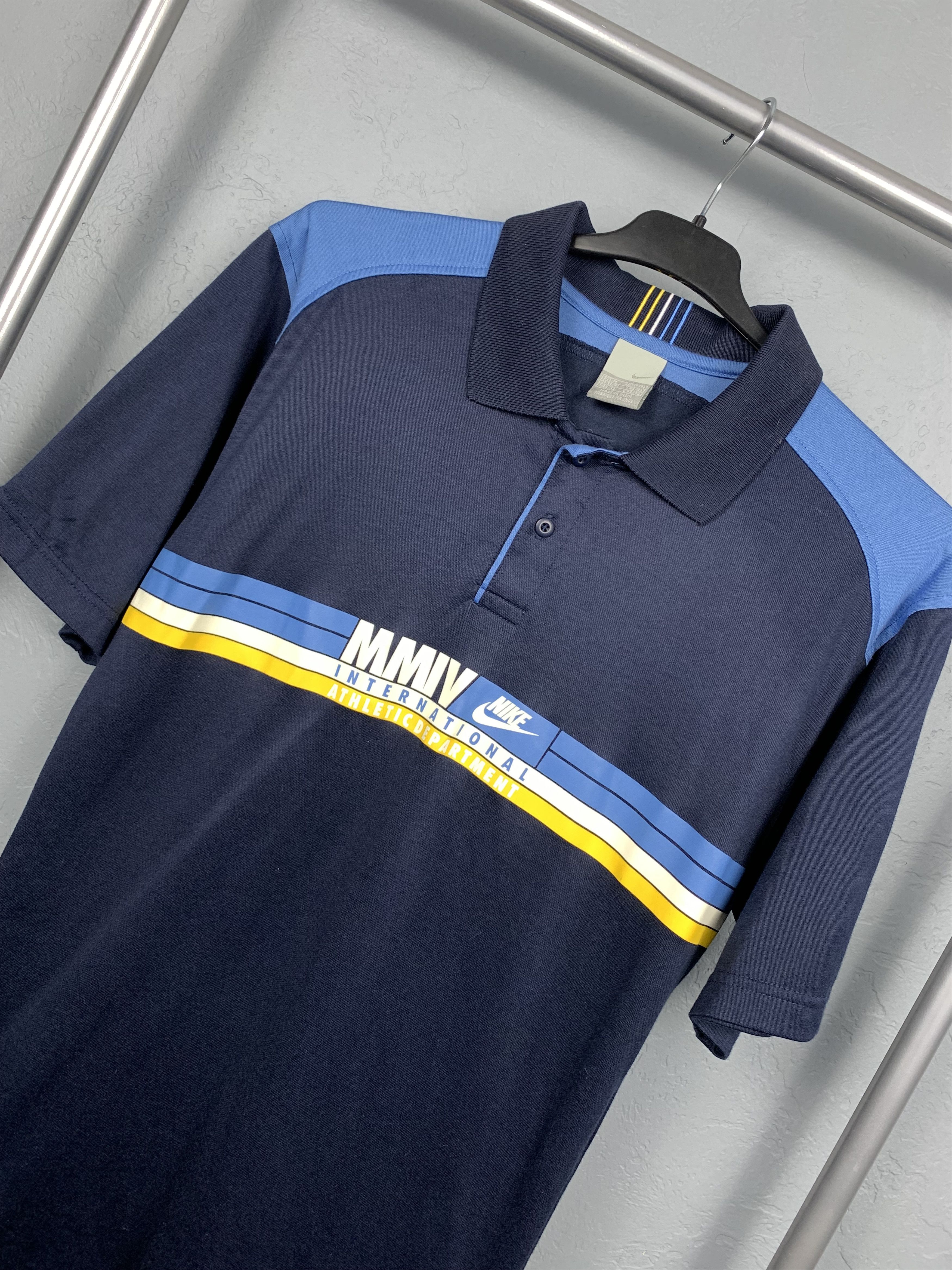Nike × Vintage Nike Vintage Mens Polo Shirt Y2K Size US M / EU 48-50 / 2 - 2 Thumbnail