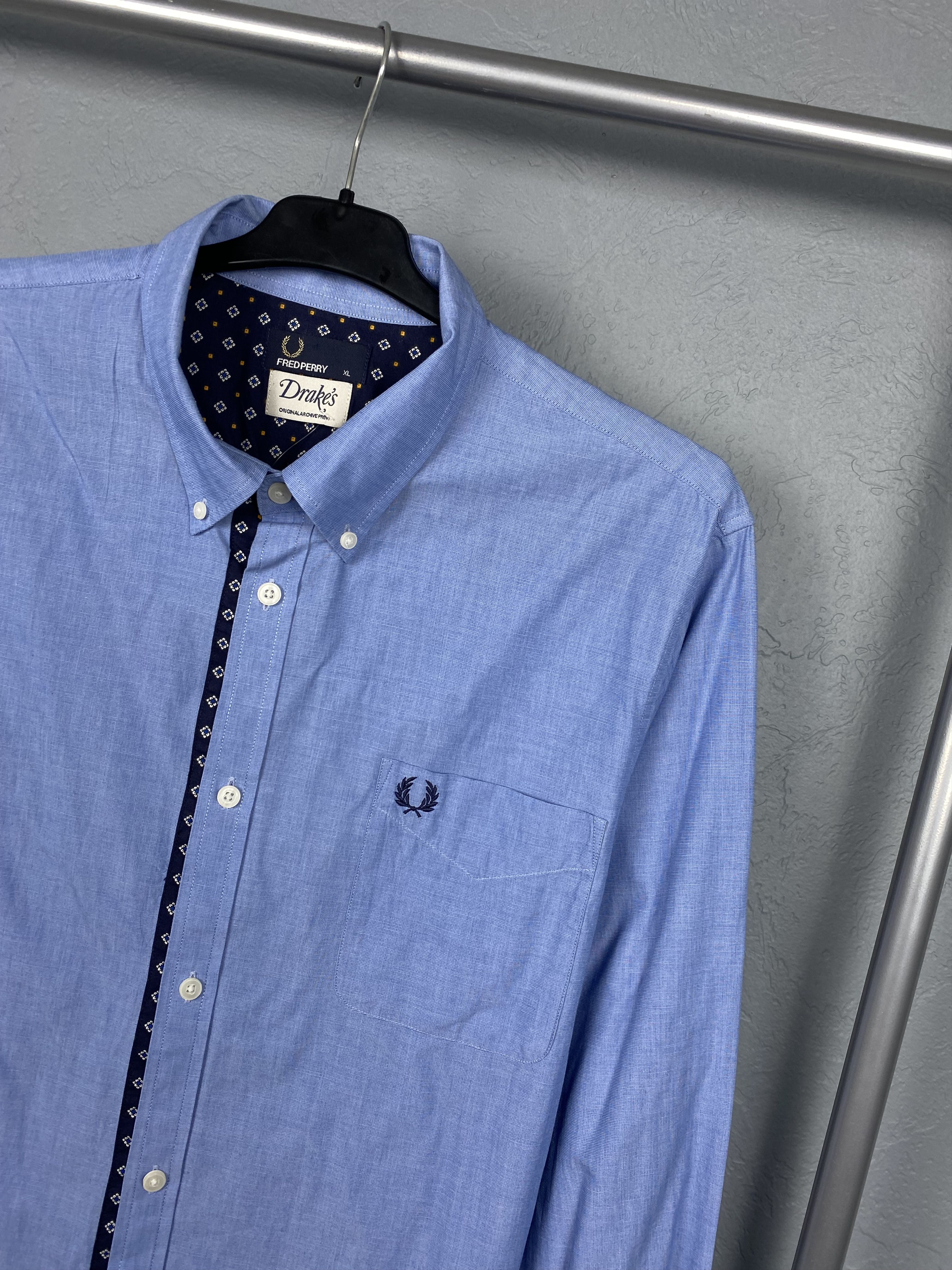 Drake's × Fred Perry Fred Perry x Drakes Vintage Mens Shirt Size US XL / EU 56 / 4 - 2 Thumbnail