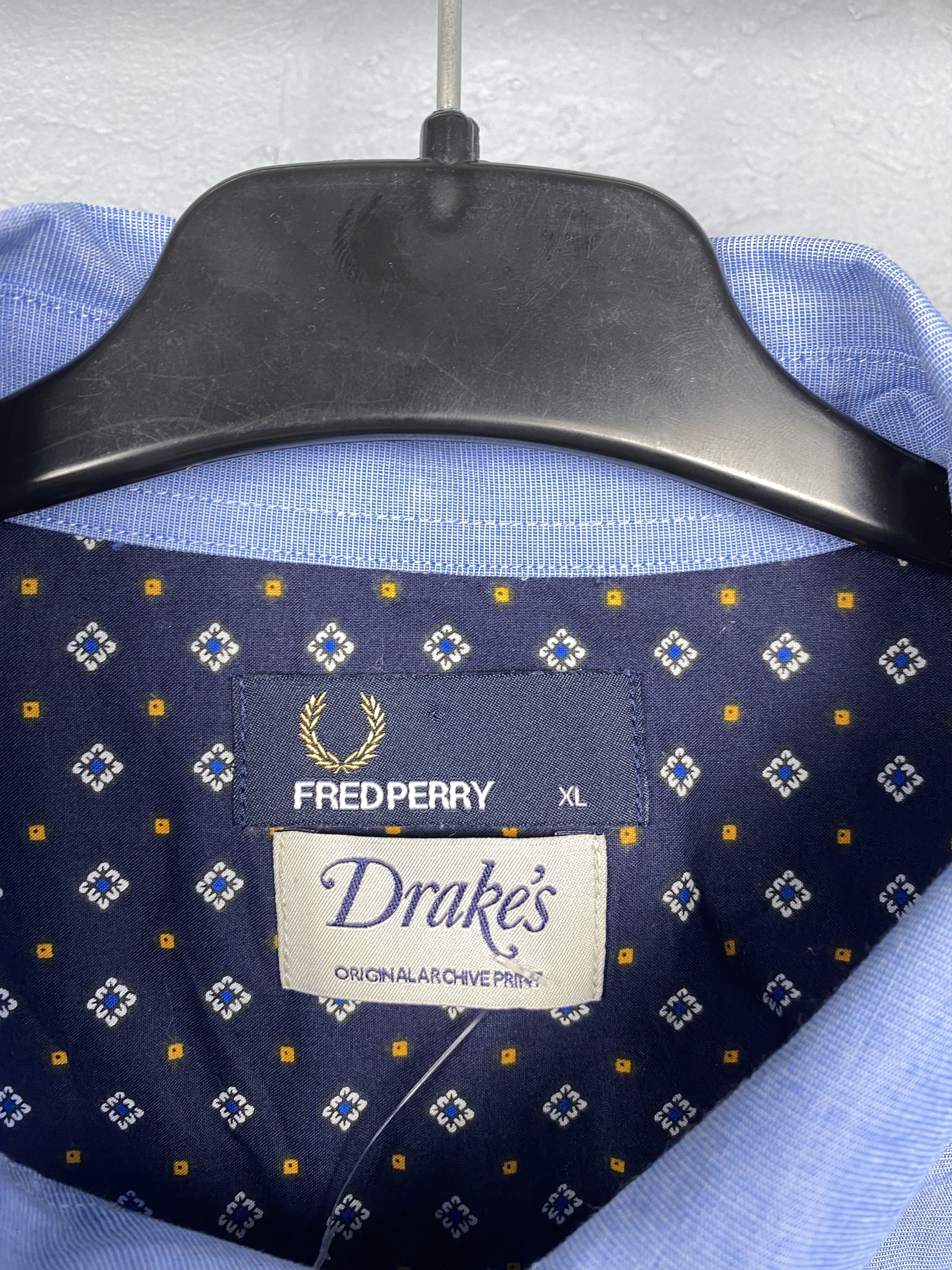 Drake's × Fred Perry Fred Perry x Drakes Vintage Mens Shirt Size US XL / EU 56 / 4 - 4 Thumbnail