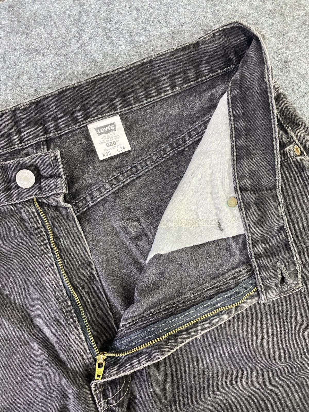 Levi's 90s Vintage Levi's 550 Black Jeans - J763 Size US 36 / EU 52 - 3 Thumbnail