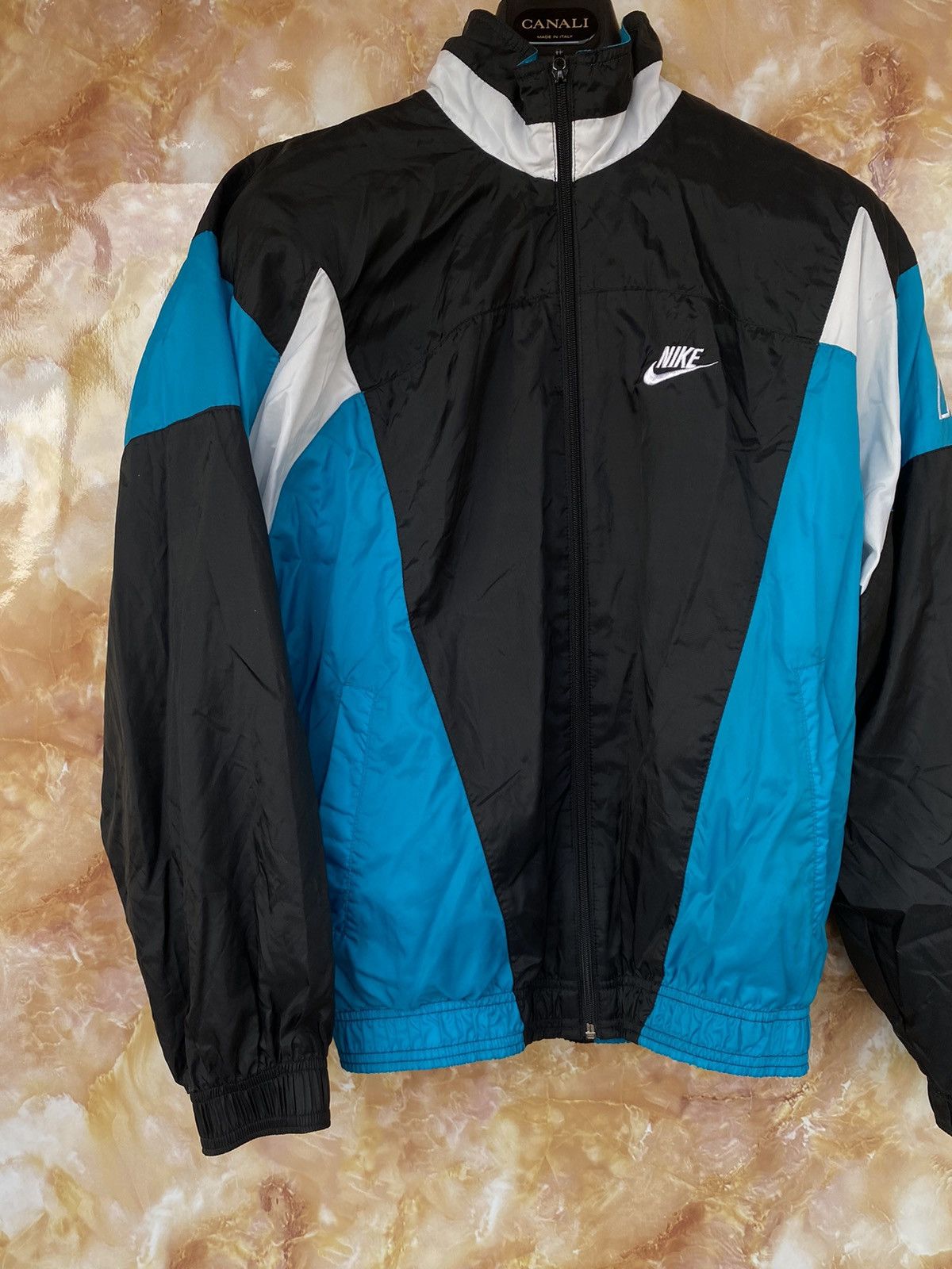 Nike 90’s Nike Vintage windrunner blue swoosh track jacket drill Size US M / EU 48-50 / 2 - 4 Thumbnail