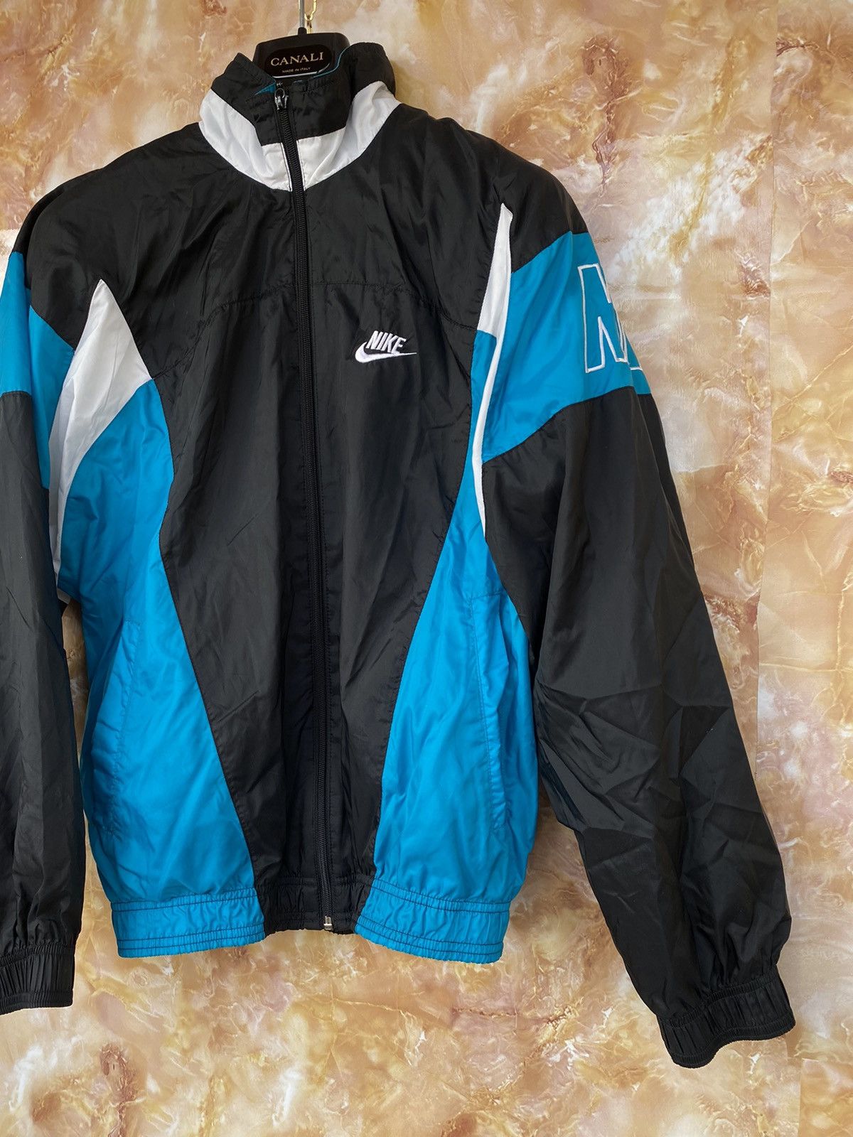 Nike 90’s Nike Vintage windrunner blue swoosh track jacket drill Size US M / EU 48-50 / 2 - 5 Thumbnail