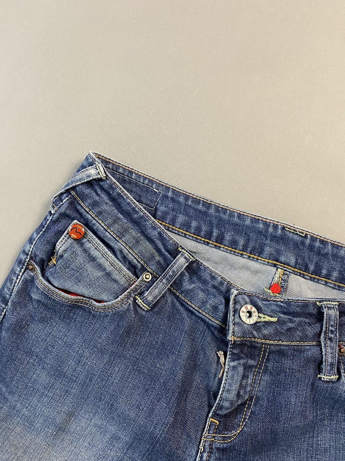 Evisu × Puma × Vintage Evisu x Puma vintage navy jeans black seagulls Y2K Size US 28 / EU 44 - 6 Thumbnail