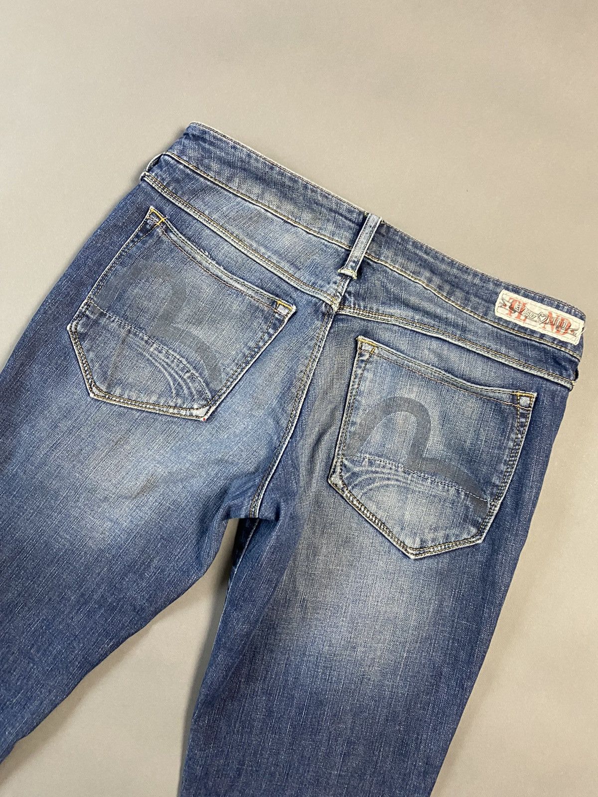 Evisu × Puma × Vintage Evisu x Puma vintage navy jeans black seagulls Y2K Size US 28 / EU 44 - 2 Thumbnail