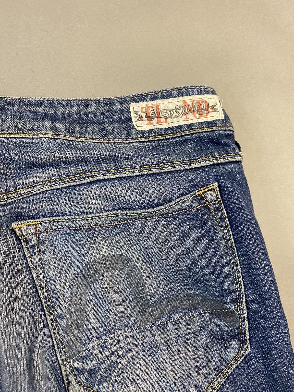 Evisu × Puma × Vintage Evisu x Puma vintage navy jeans black seagulls Y2K Size US 28 / EU 44 - 3 Thumbnail