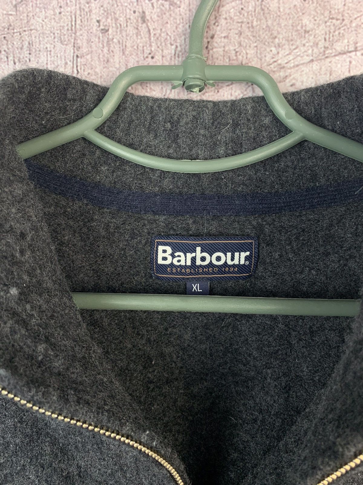 Barbour × Vintage Vintage Barbour Wool Knit 1\4 Zip Sweater Size US XL / EU 56 / 4 - 4 Thumbnail