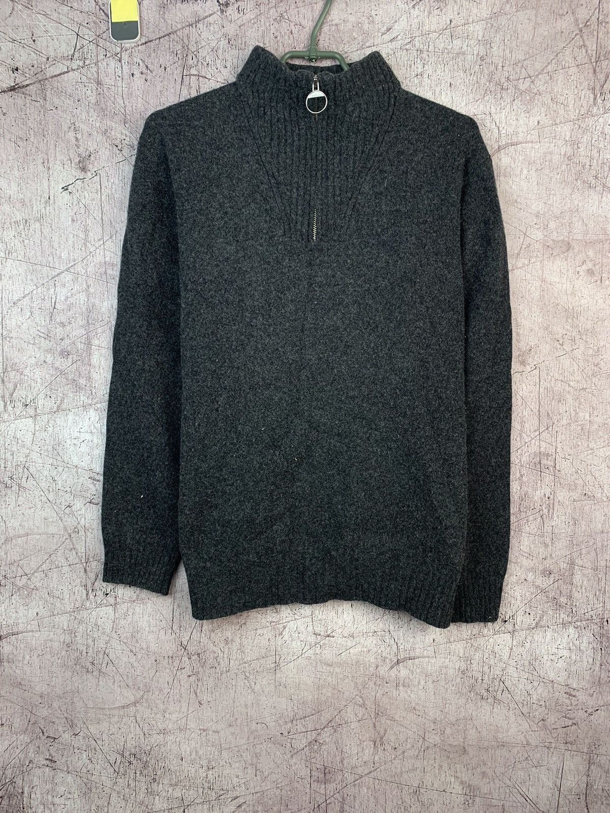 Barbour × Vintage Vintage Barbour Wool Knit 1\4 Zip Sweater Size US XL / EU 56 / 4 - 1 Thumbnail