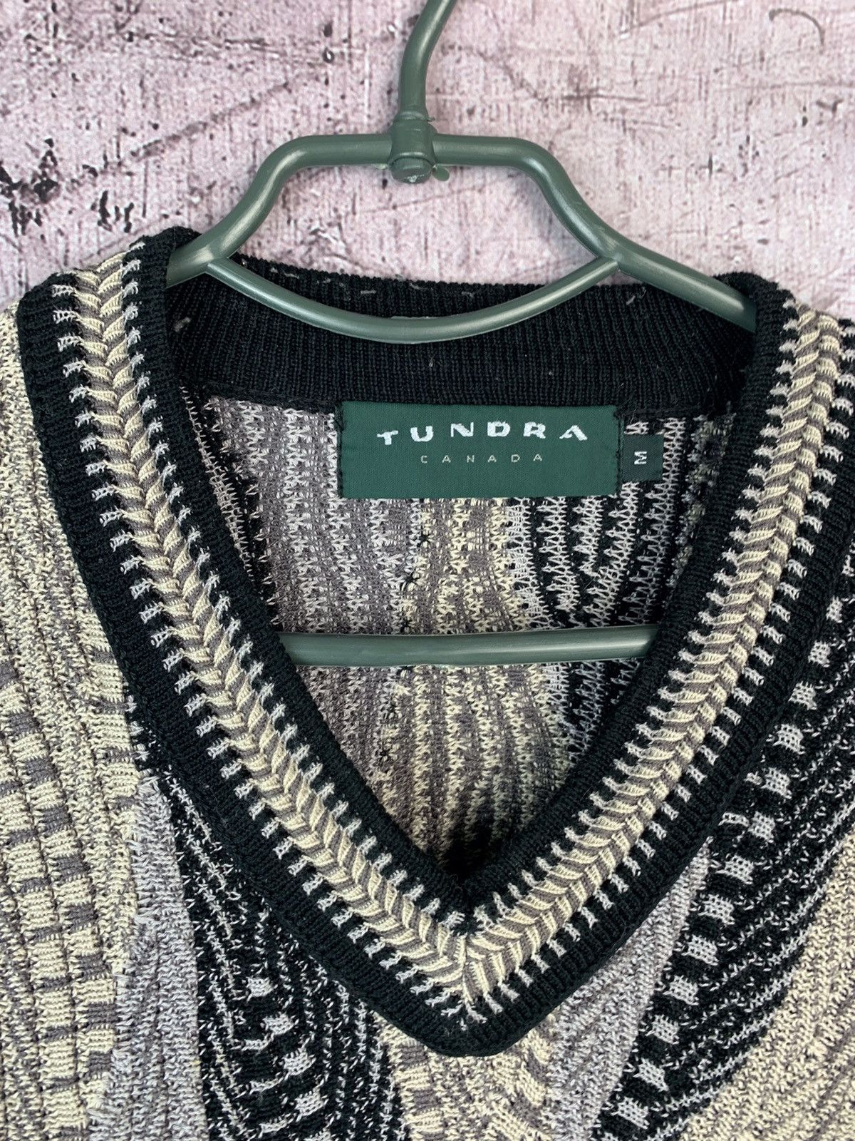 Tundra Canada × Vintage Vintage 90s Mens Large Coogi Style Textured Biggie Sweater Size US M / EU 48-50 / 2 - 6 Thumbnail