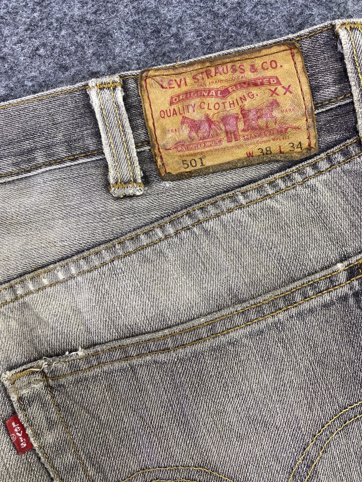 Levi's Vintage Levis 501 Jeans Grey Wash 38x34 - J770 Size US 38 / EU 54 - 9 Thumbnail
