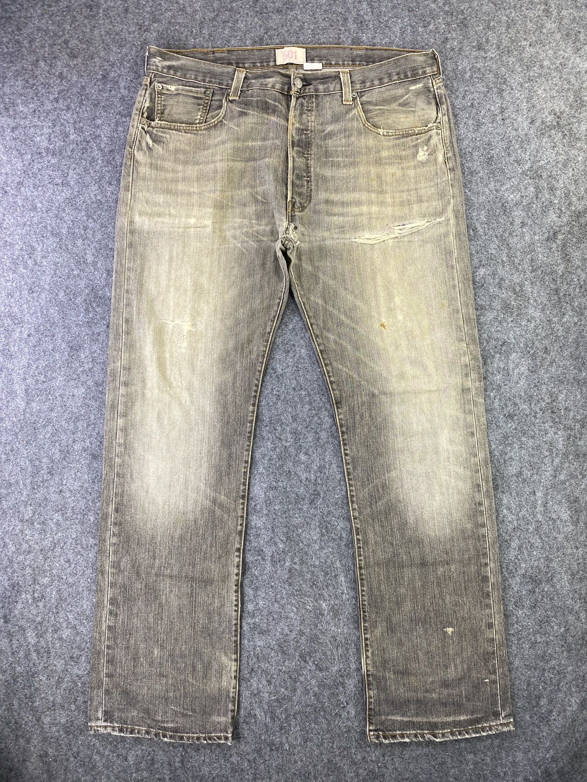Vintage Levis 501 Jeans Grey Wash 38x34 - J770