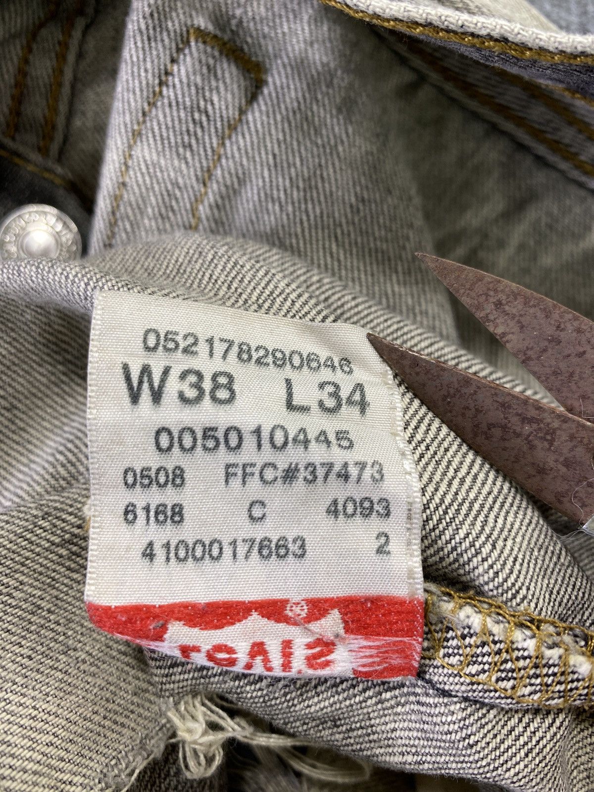Levi's Vintage Levis 501 Jeans Grey Wash 38x34 - J770 Size US 38 / EU 54 - 6 Thumbnail